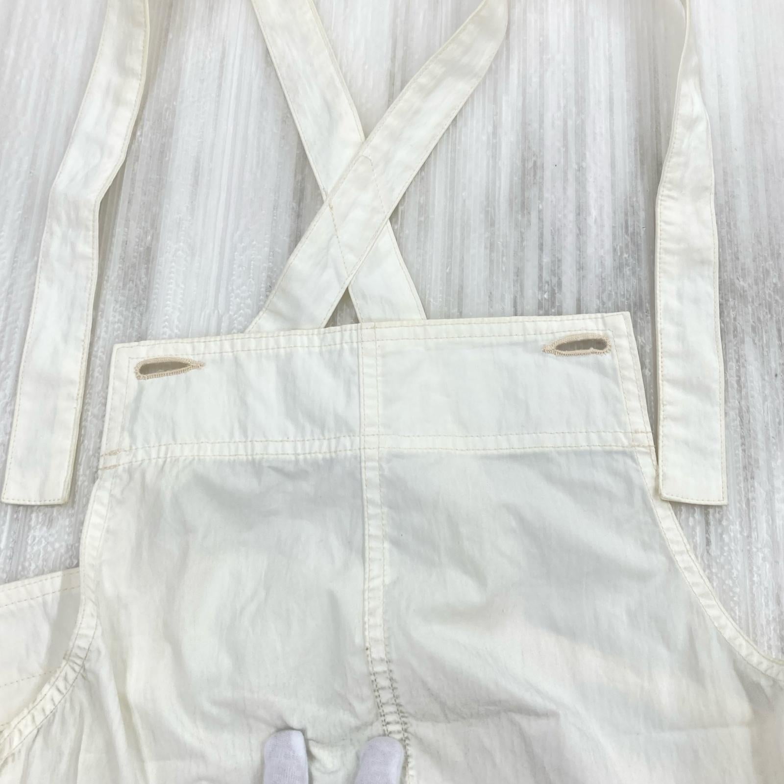 サロペット SALVAGE TROUSERS 白 2 2 ホワイト
