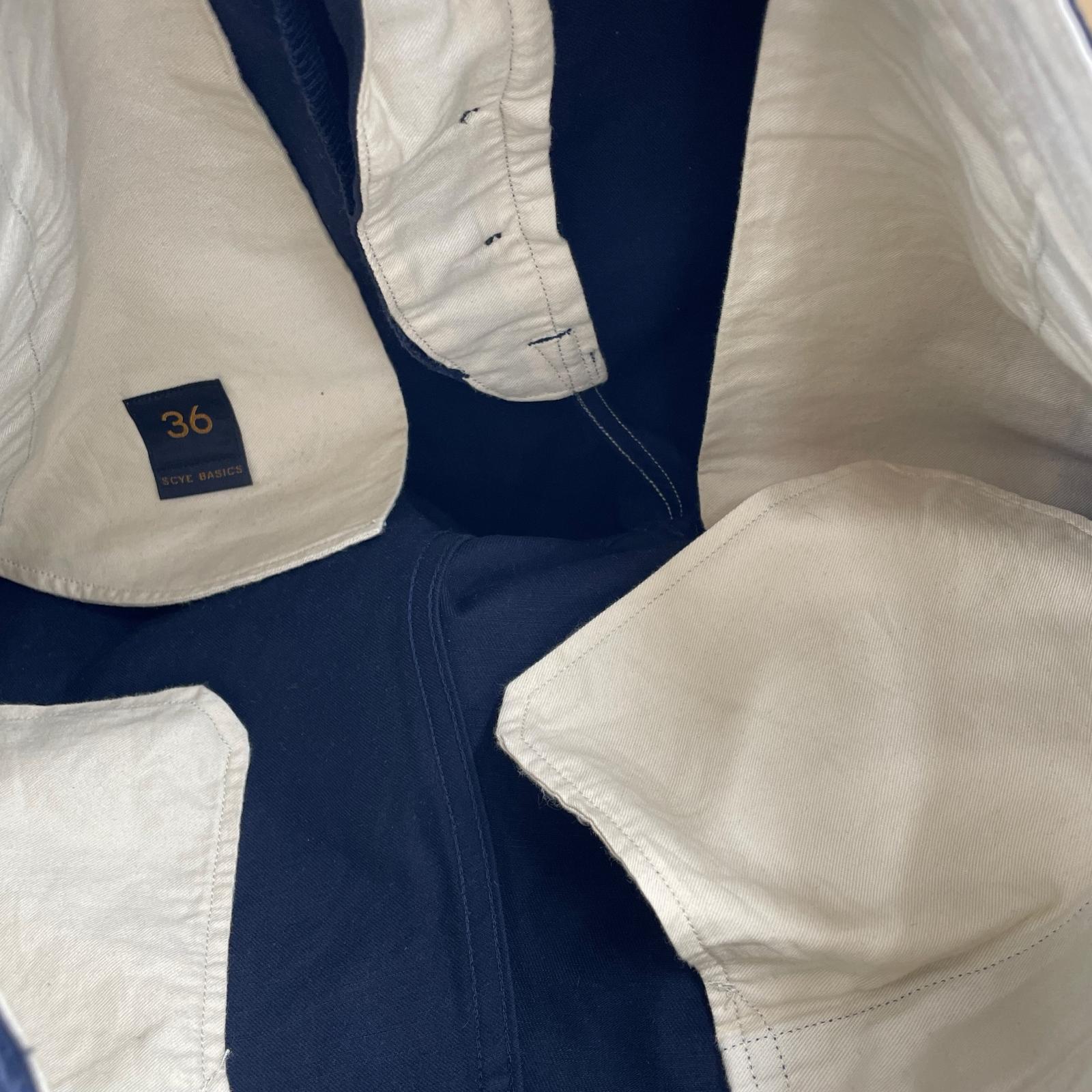 パンツ SCYE BASICS San Joaquin Chino サンホアキンチノトラウザー 36 ネイビー 36 ネイビー