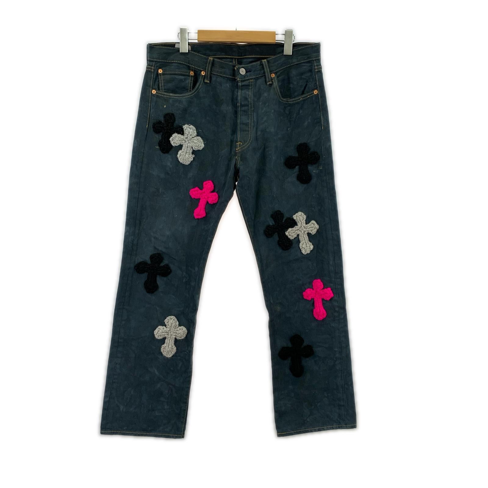 デニムパンツ Y.A.R.N Levi's 501 34 ネイビー