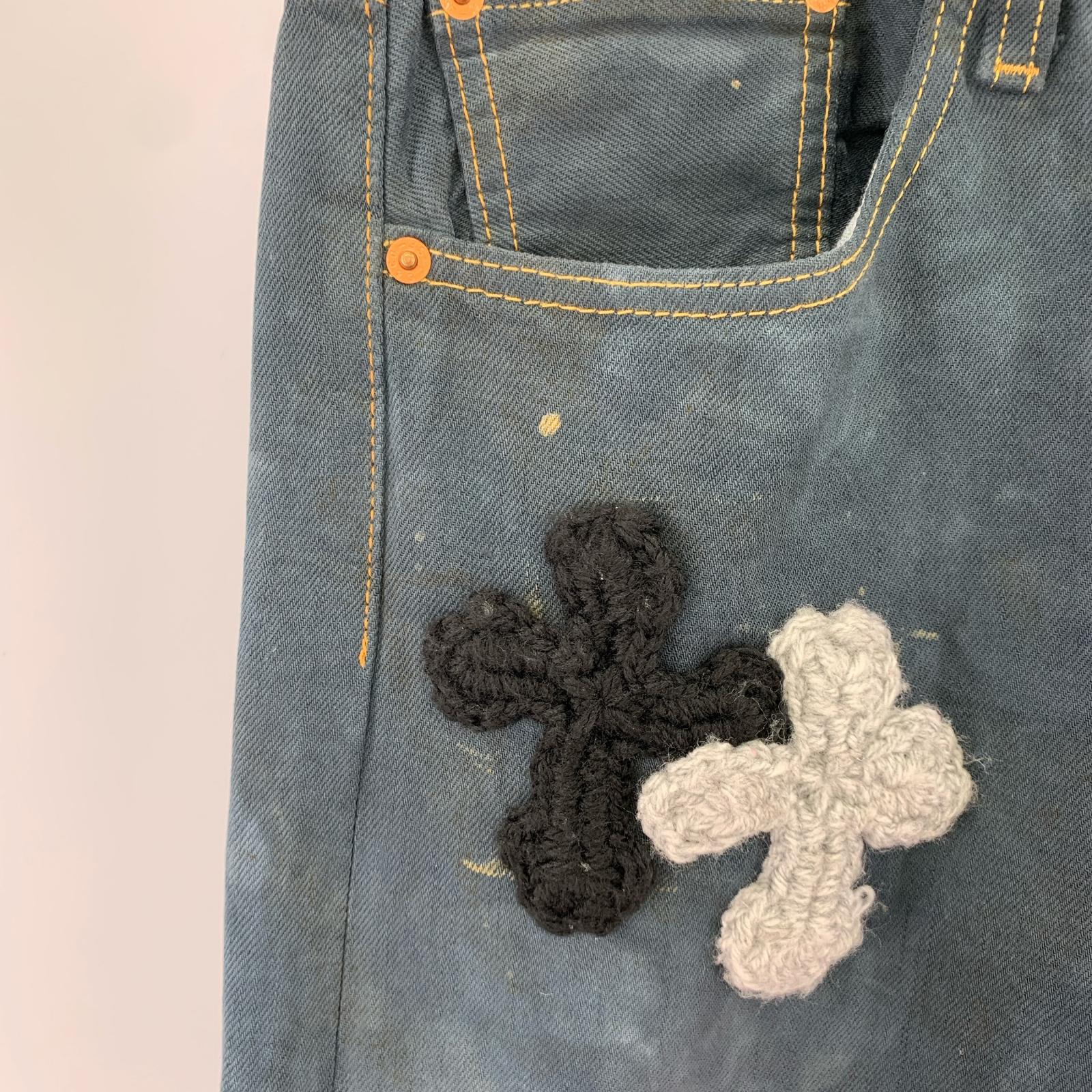 デニムパンツ Y.A.R.N Levi's 501 34 ネイビー