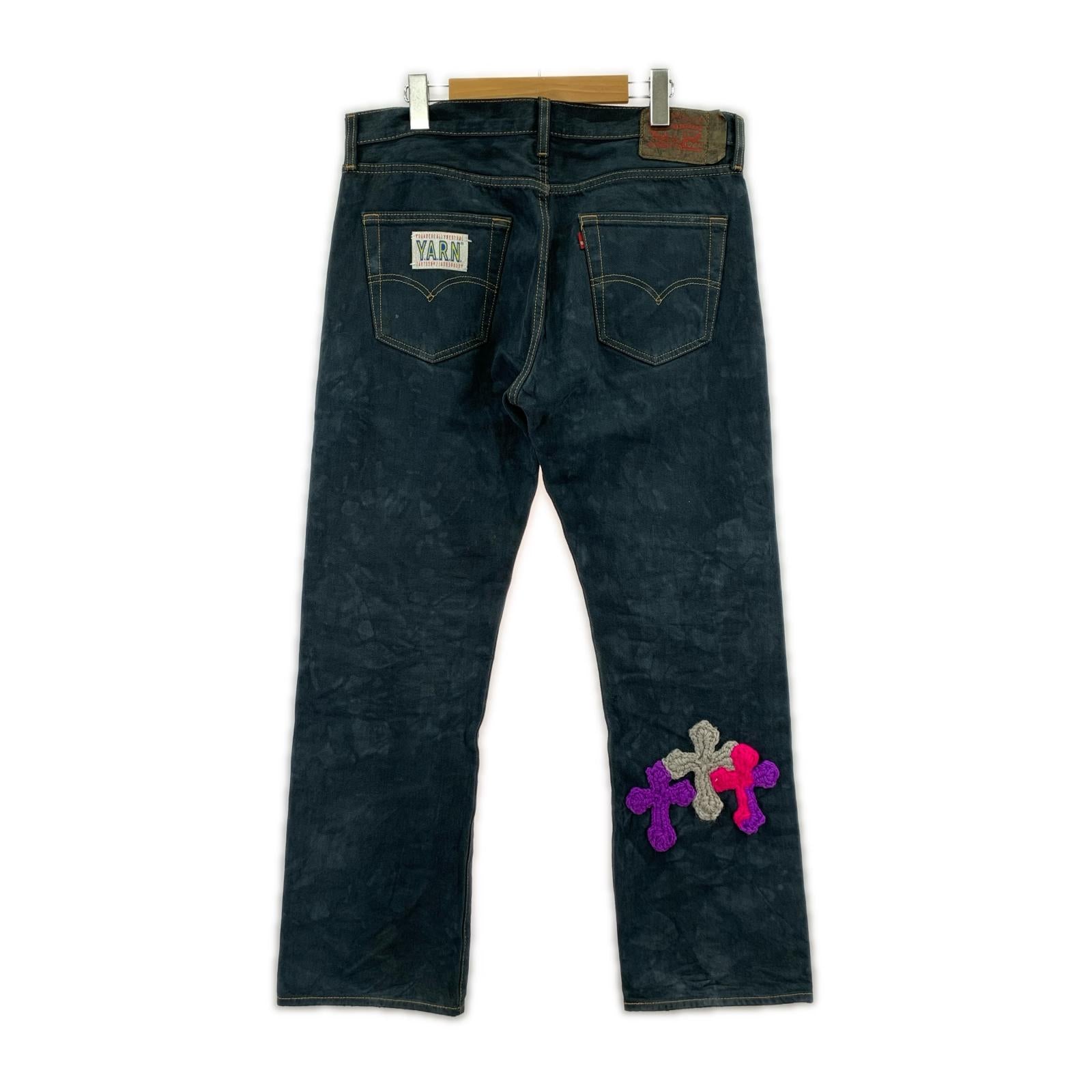デニムパンツ Y.A.R.N Levi's 501 34 ネイビー