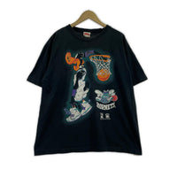 半袖Tシャツ 90s Hornets×Daffy Duck Tee 黒 XL ブラック