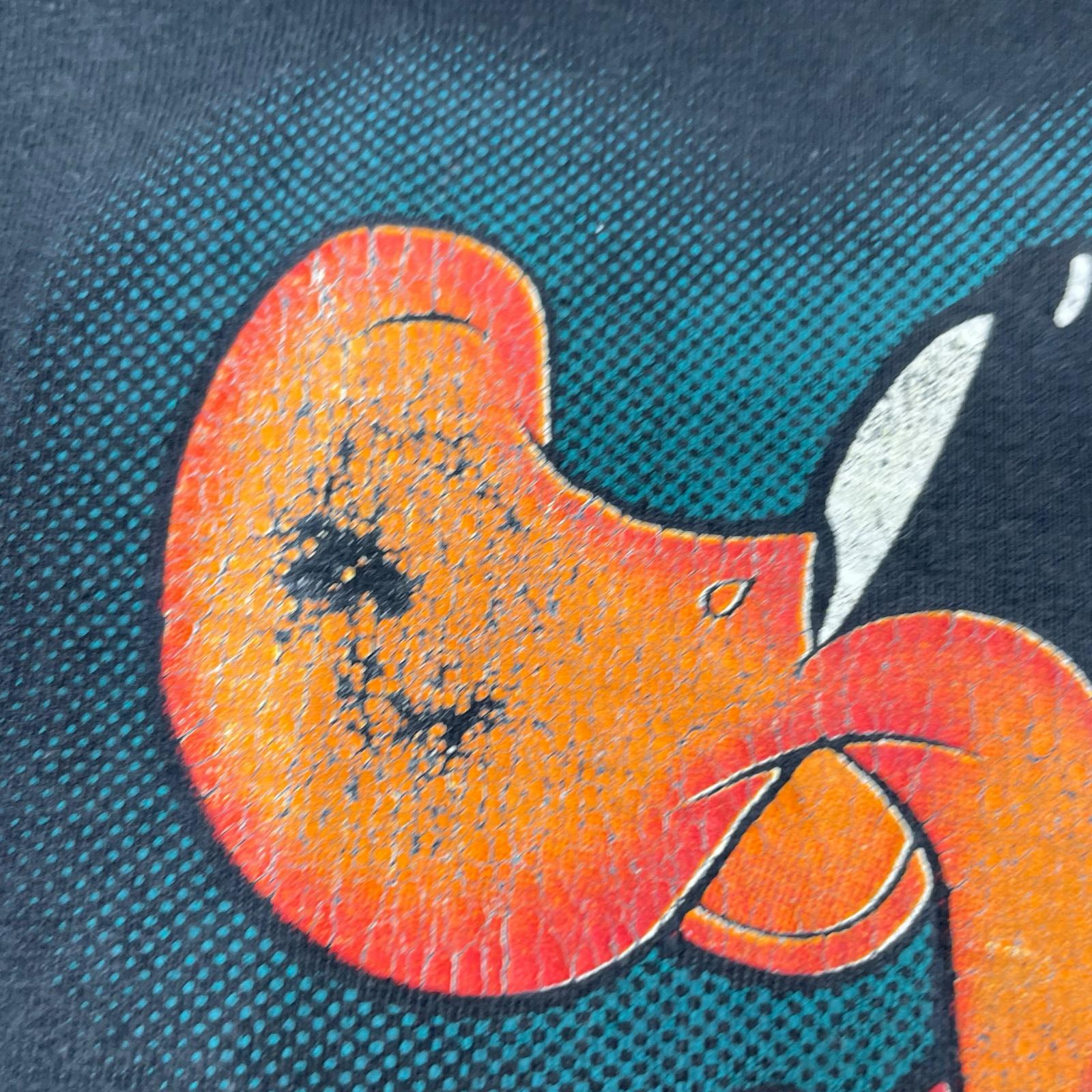 半袖Tシャツ 90s Hornets×Daffy Duck Tee 黒 XL ブラック