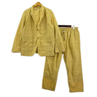 セットアップ DESCENTE PAUSE チェックセットアップ L イエロー