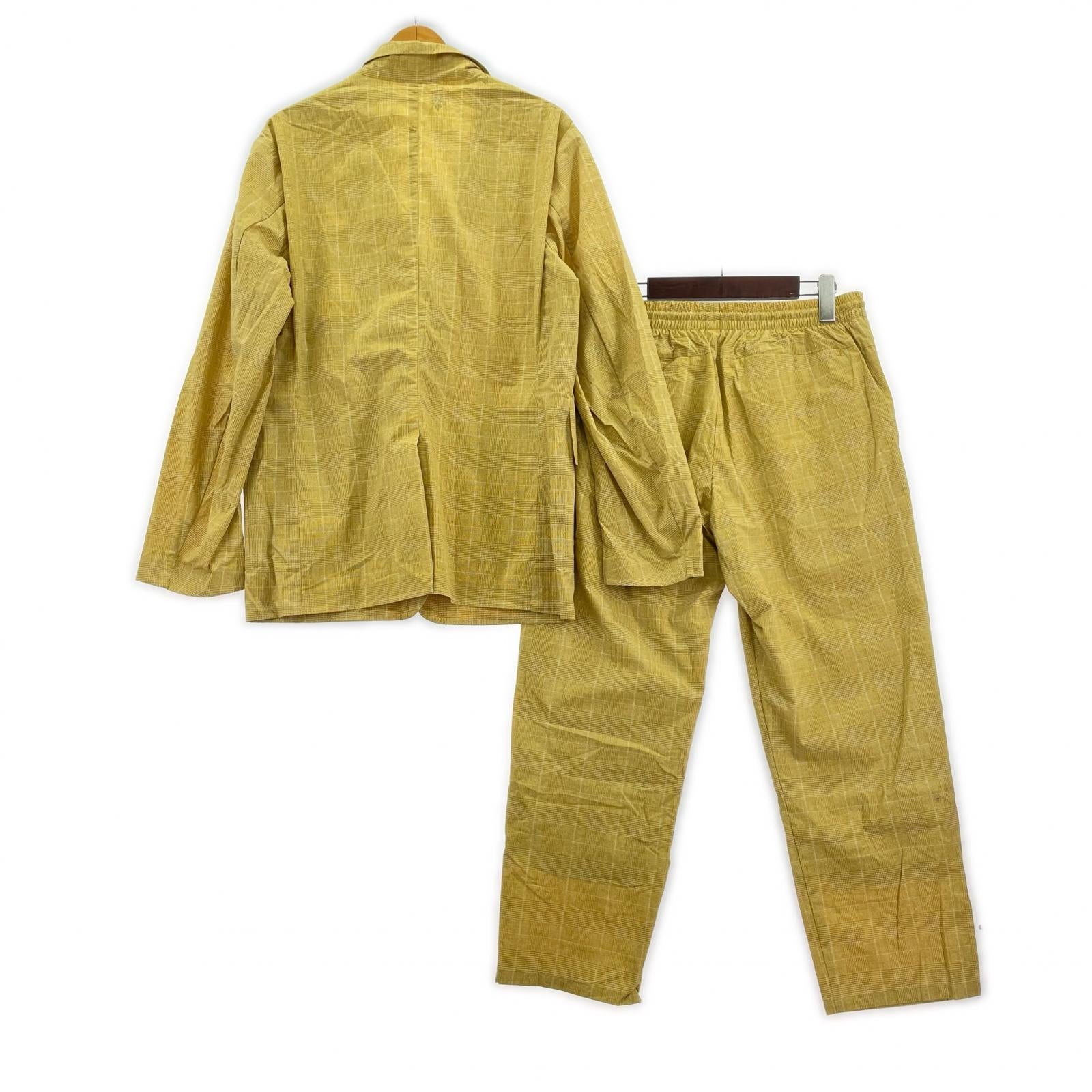 セットアップ DESCENTE PAUSE チェックセットアップ L イエロー
