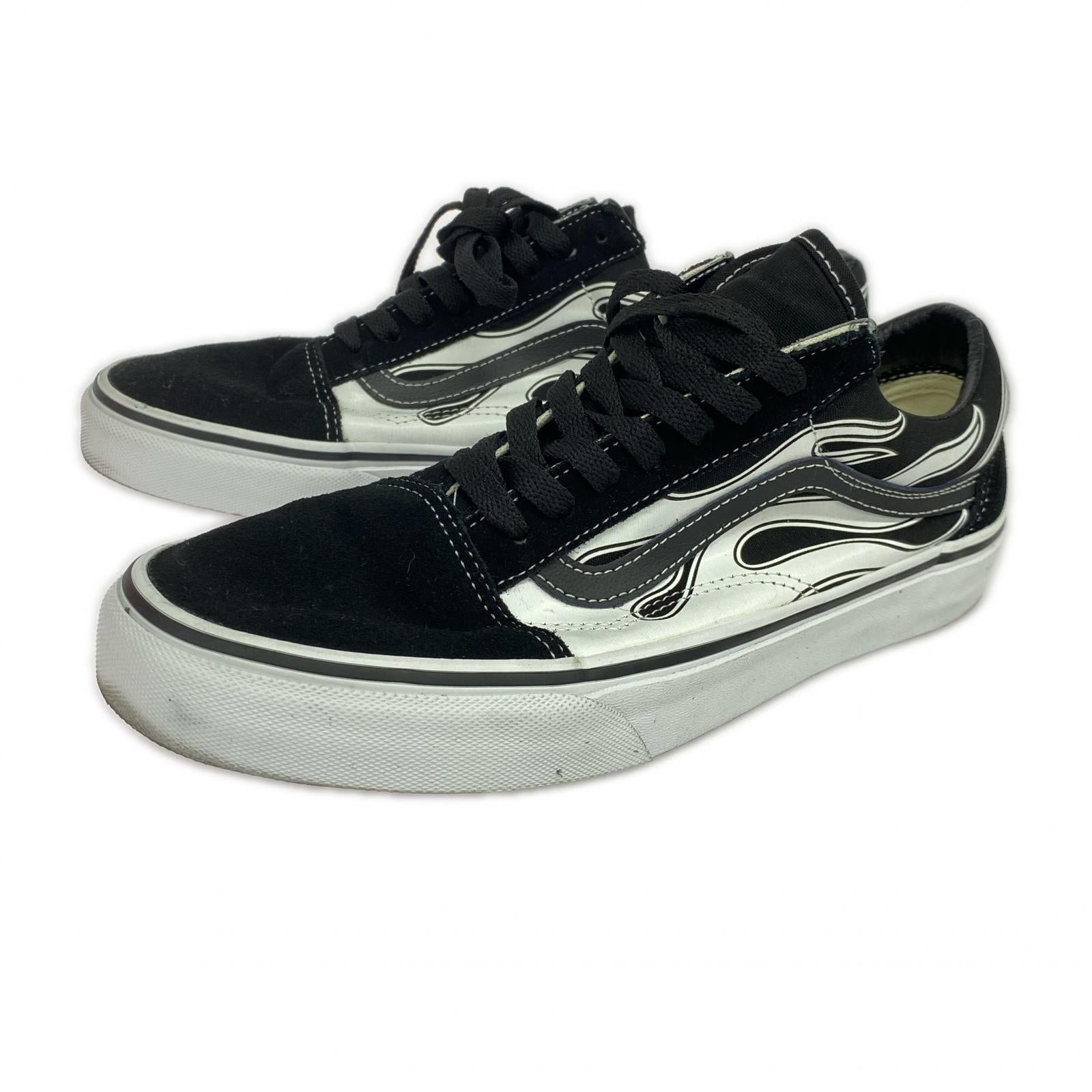 スニーカー Vans Old School ファイヤーパターン ブラック
