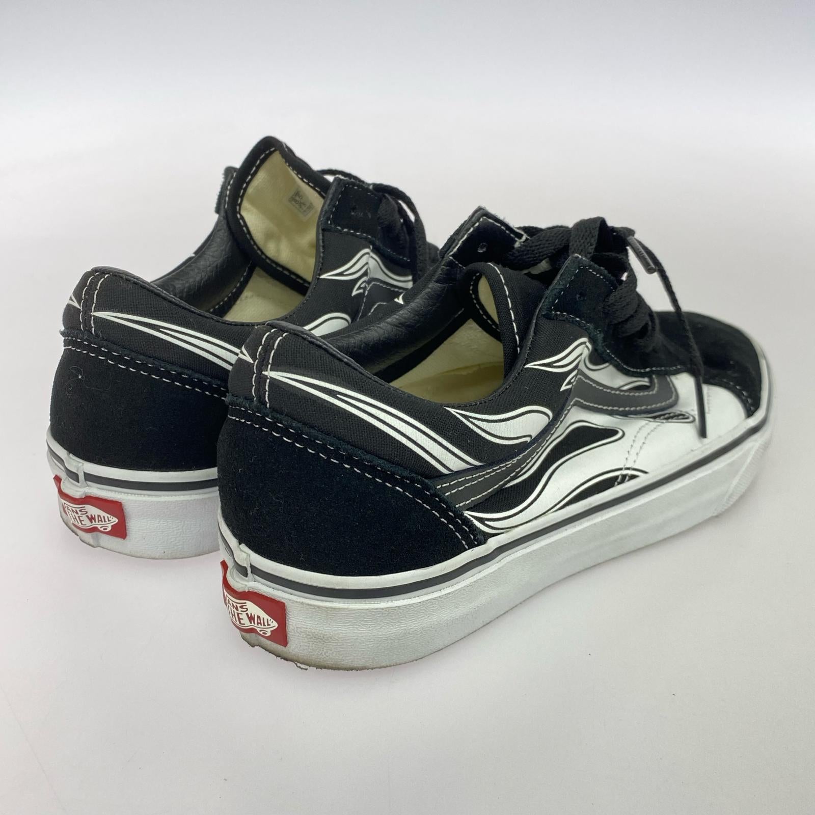 スニーカー Vans Old School ファイヤーパターン ブラック