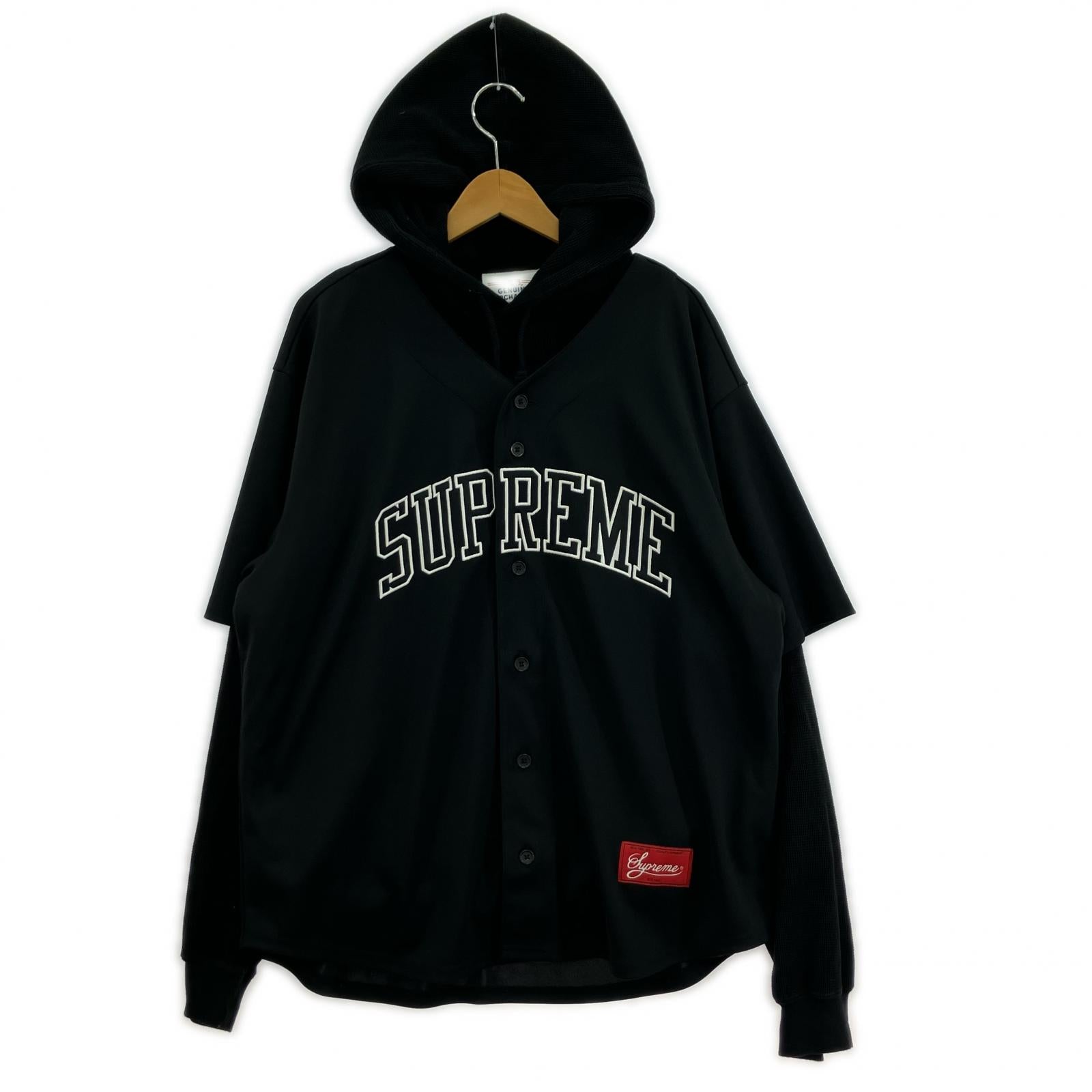 パーカー 25AW Hooded Baseball Jersey L ブラック