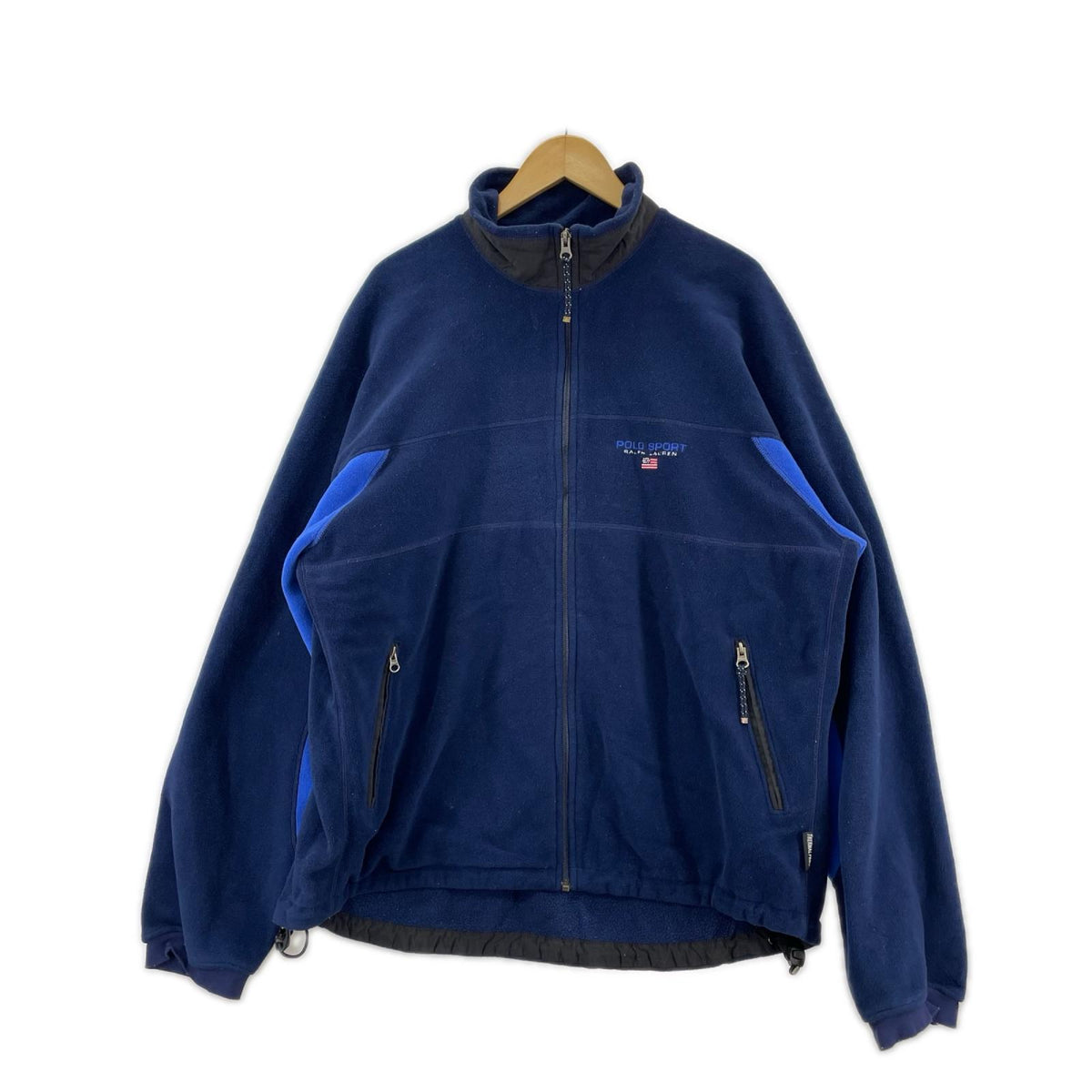 ジャケット 90s POLO SPORT フリースジャケット(XL) ネイビー