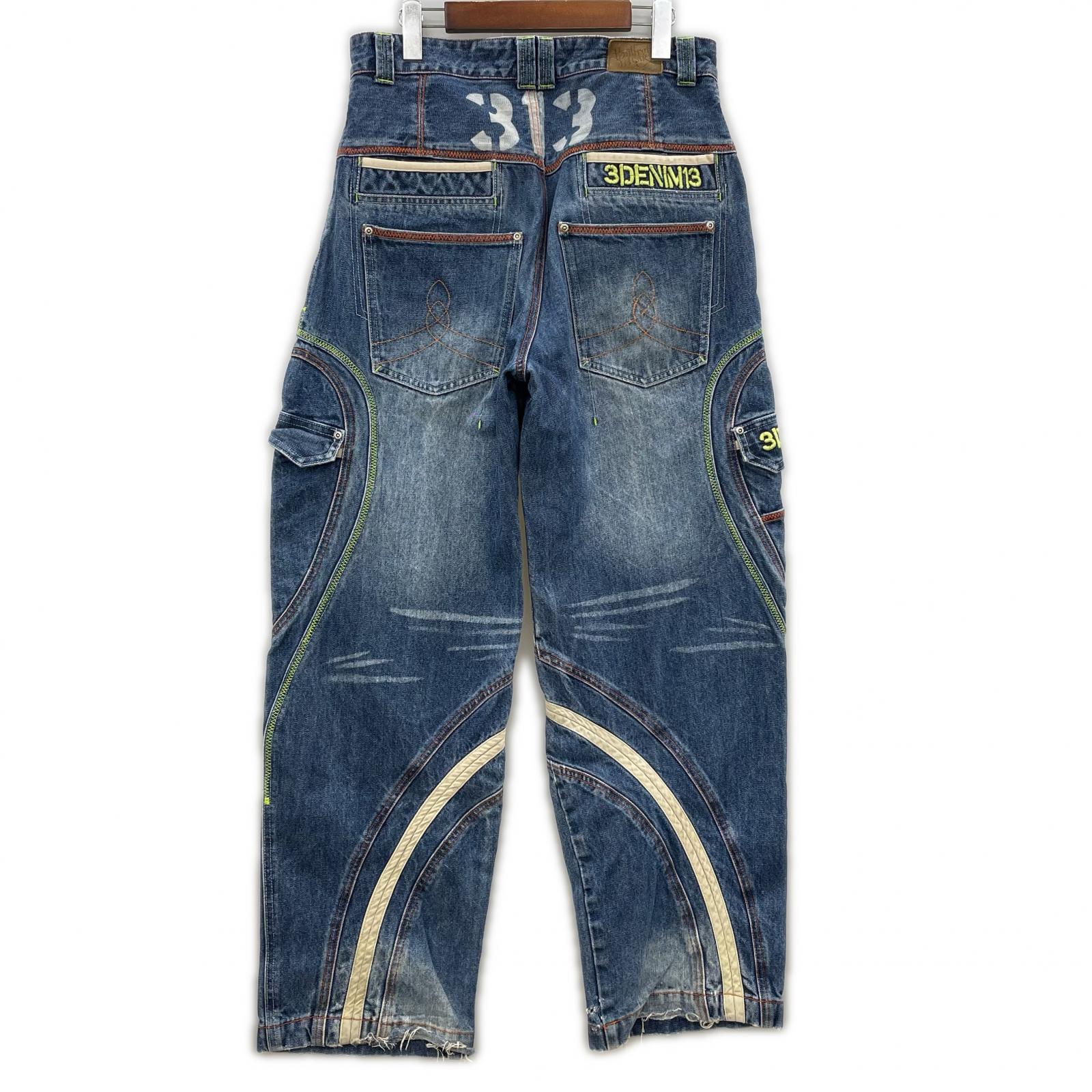 デニムパンツ Bullrot Wear ギミックデニム W32 IND S ブルー