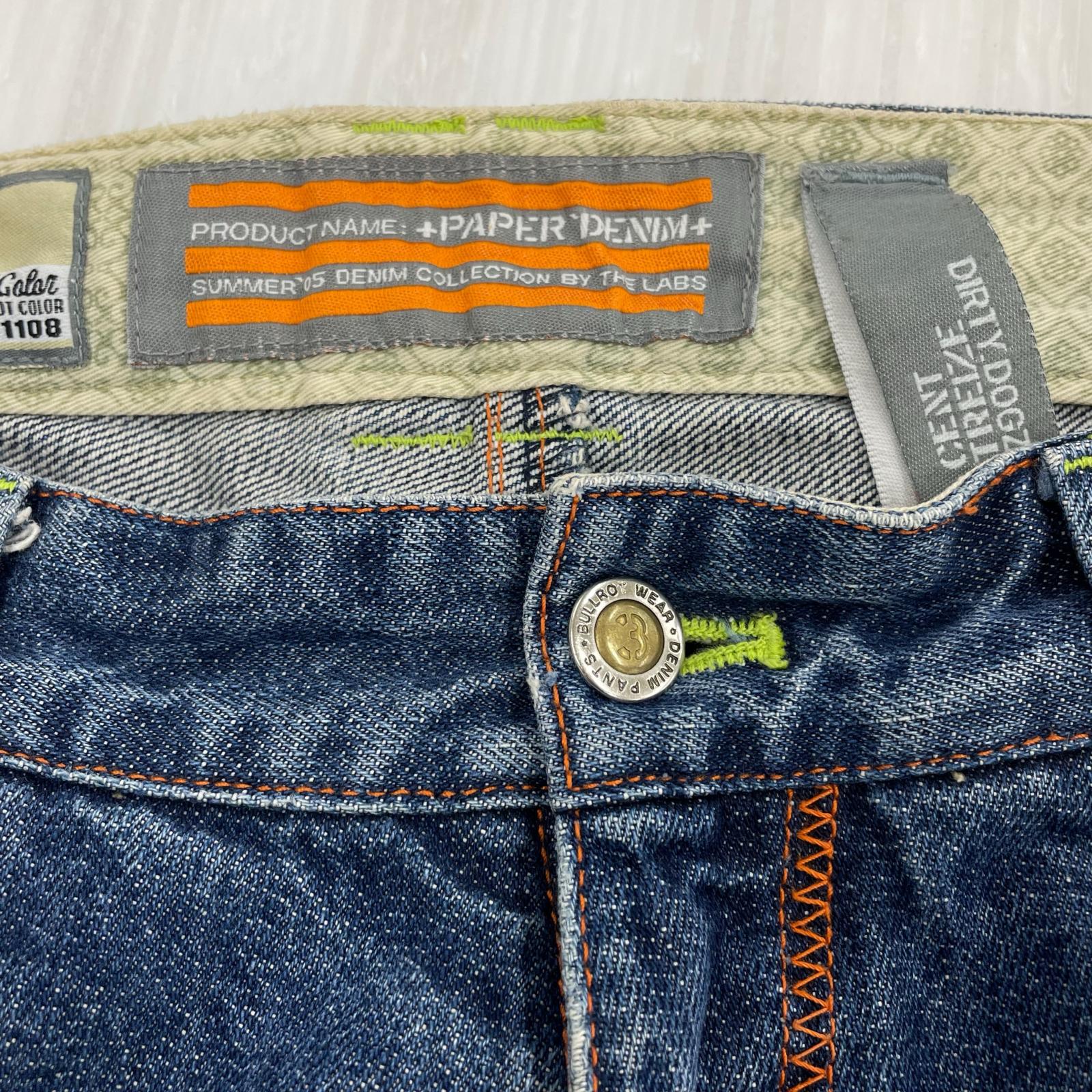 デニムパンツ Bullrot Wear ギミックデニム W32 IND S ブルー