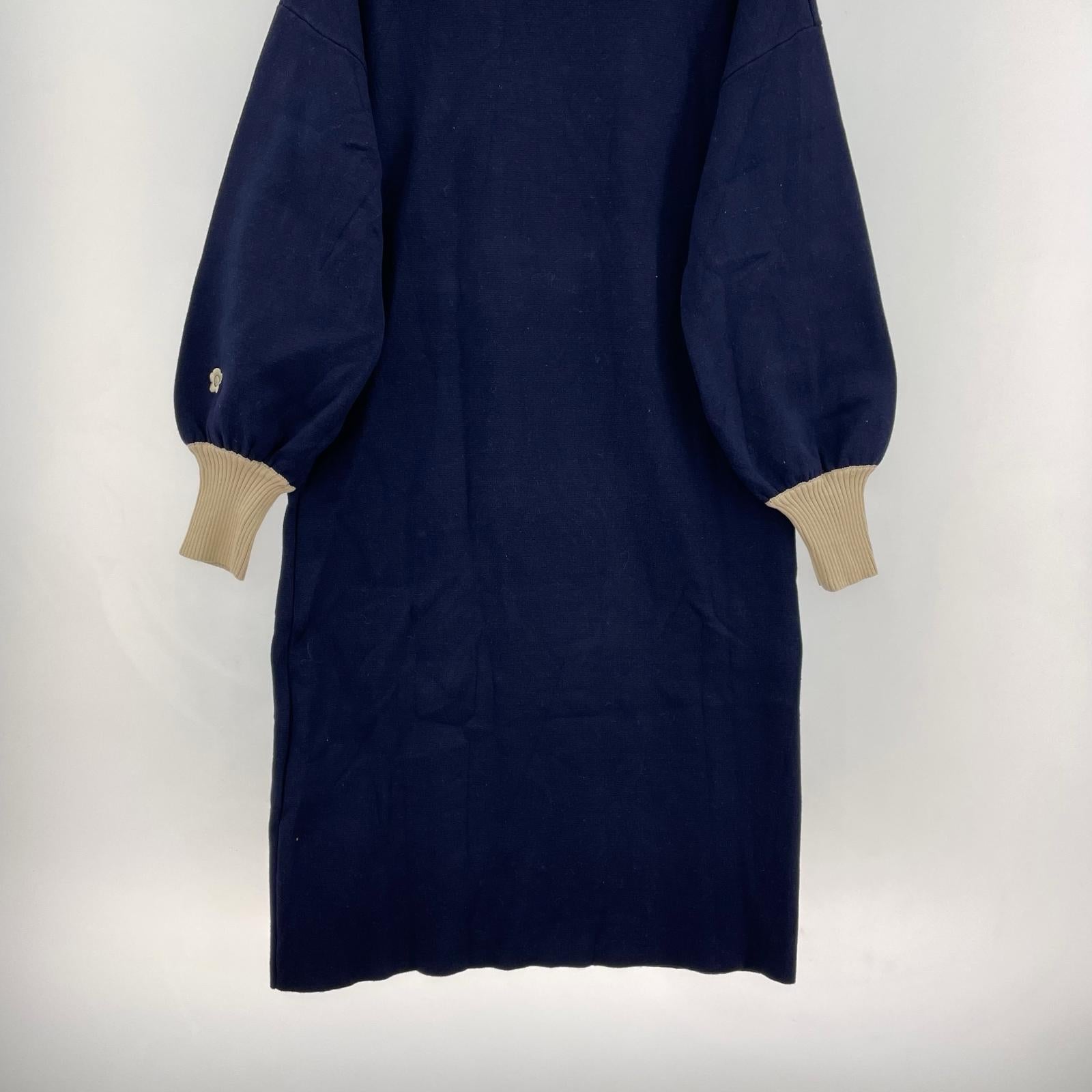 ワンピース MARY QUANT バイカラーハーフジップワンピース M