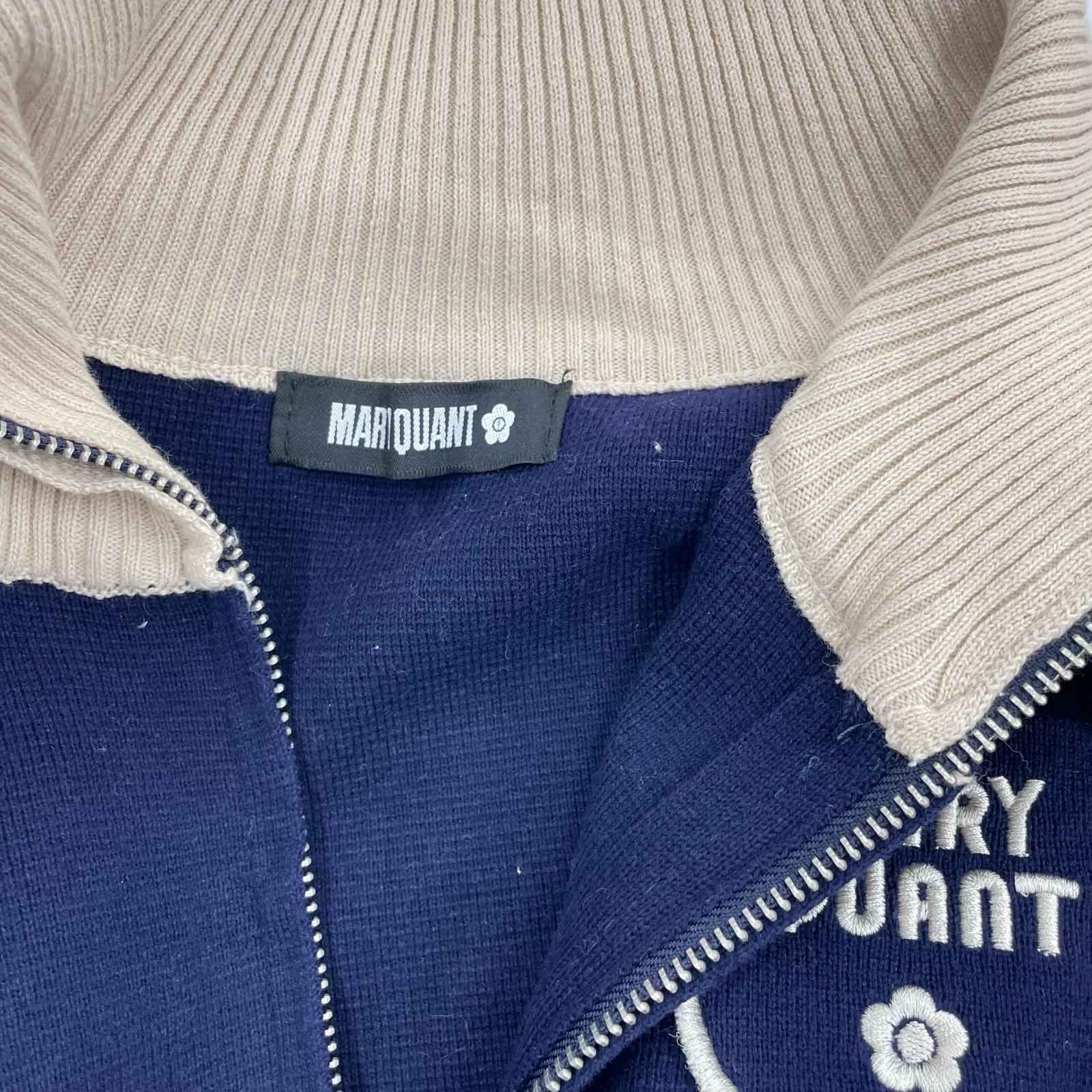 ワンピース MARY QUANT バイカラーハーフジップワンピース M