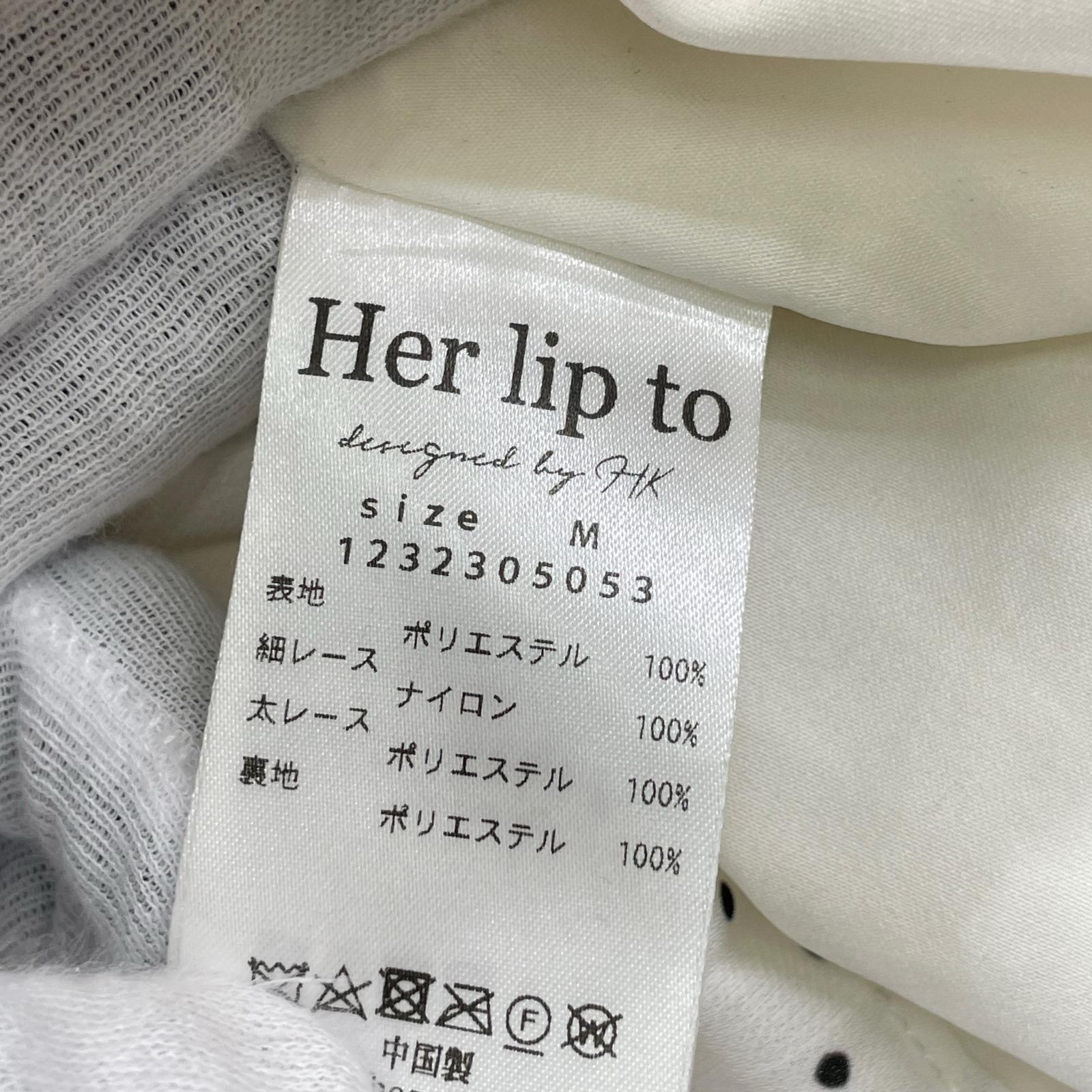 ワンピース PinDotPleatedLongDress M ホワイト