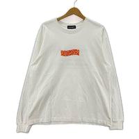 長袖Tシャツ ボックスロゴ 白 L ホワイト