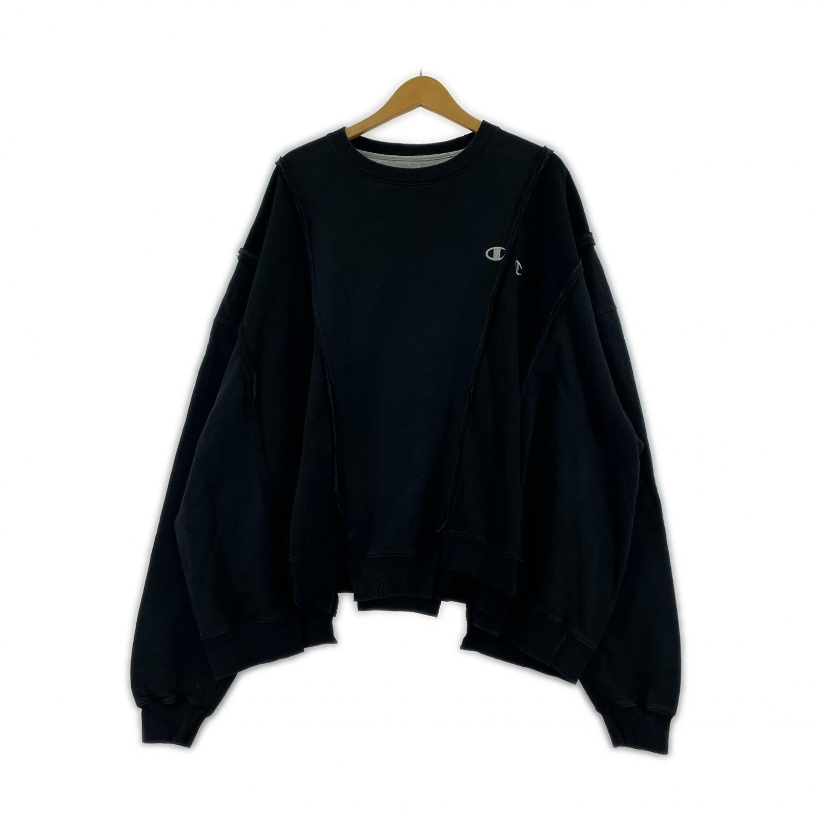 スウェット Champion 再構築 スウェット 黒 ブラック