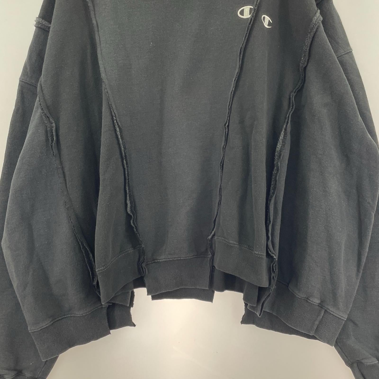 スウェット Champion 再構築 スウェット 黒 ブラック