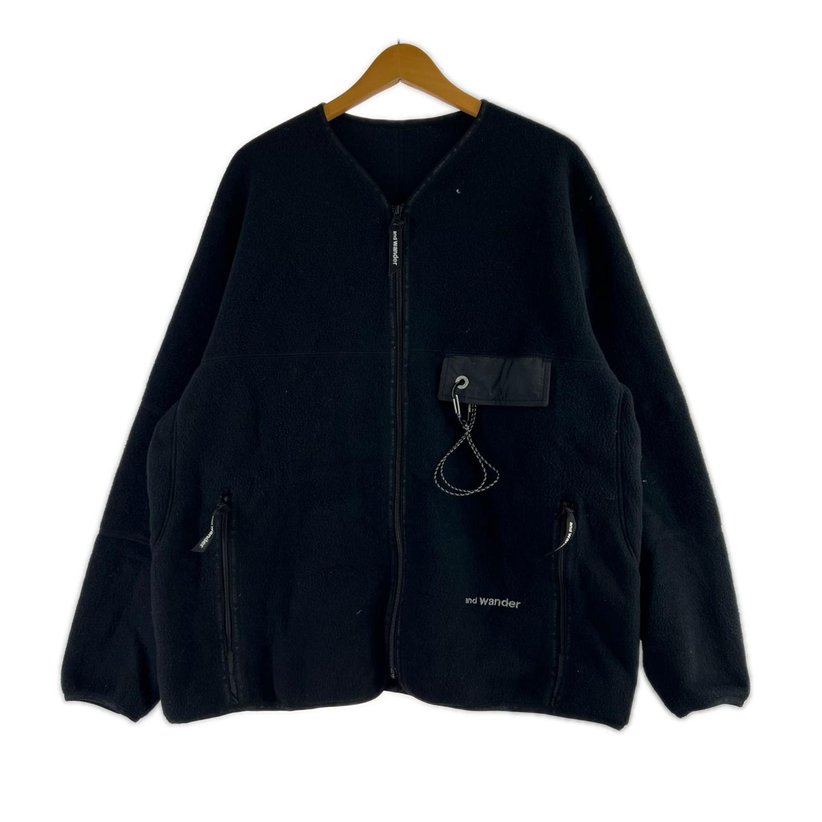 ジャケット フリースカーディガン 黒 574-2281349 L ブラック