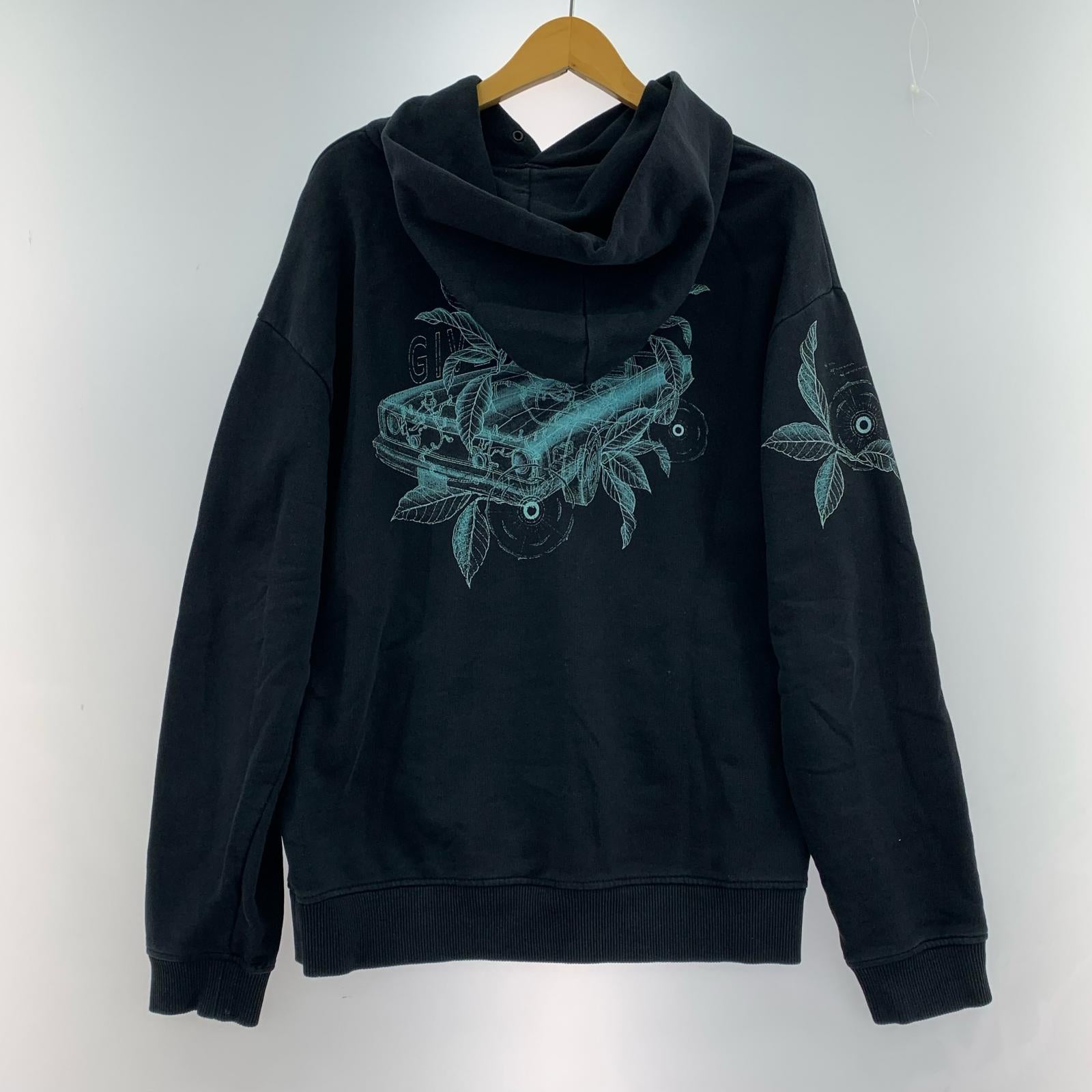 パーカー Floral schematics パーカー BLK M ブラック