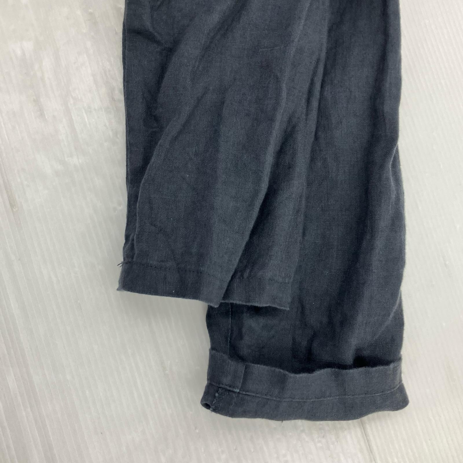 ワンピース 08Mab マルチボタンリネン 黒 ブラック