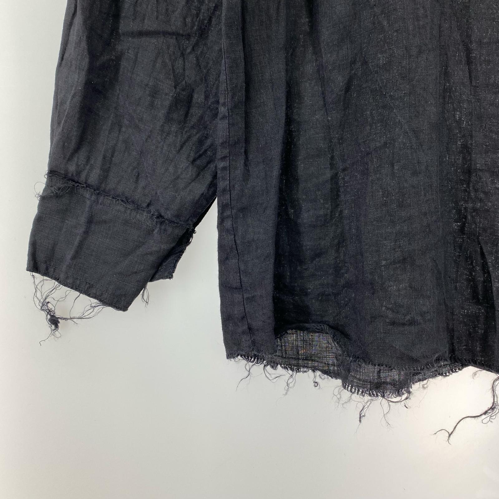 長袖シャツ GABRIELA COLL GARMENTS SOLBIATI リネンシャツ 2 黒 2 ブラック