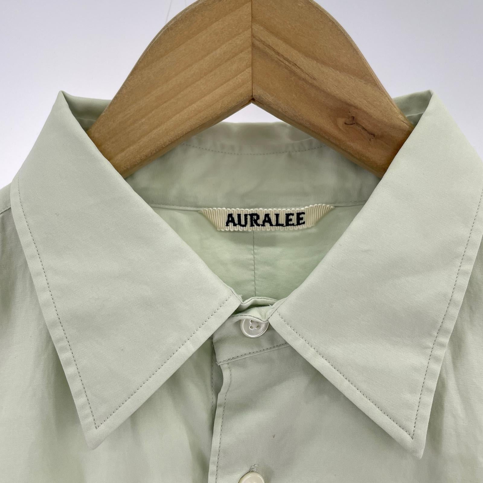 長袖シャツ WASHED FINX TWILL SHIRT 3 グリーン