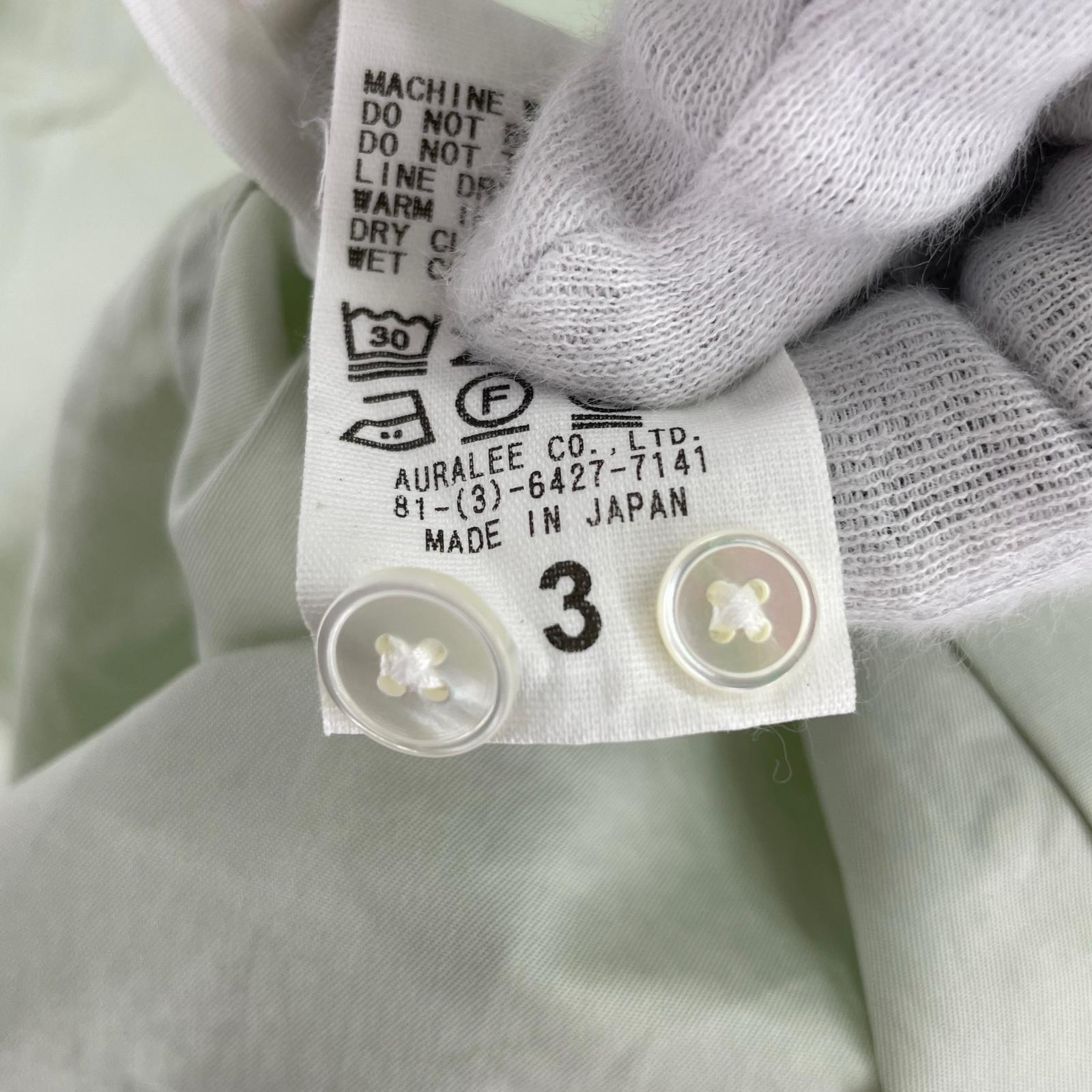長袖シャツ WASHED FINX TWILL SHIRT 3 グリーン