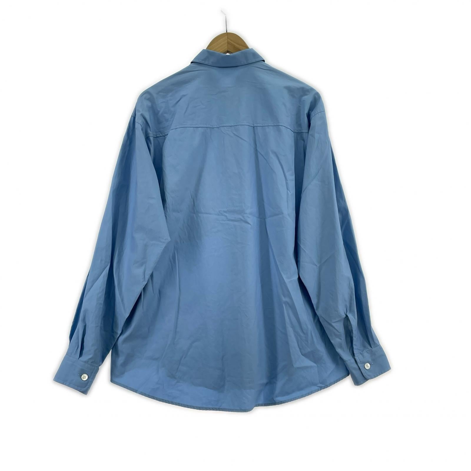 長袖シャツ WASHED FINX TWILL BIG SHIRT 3 ブルー