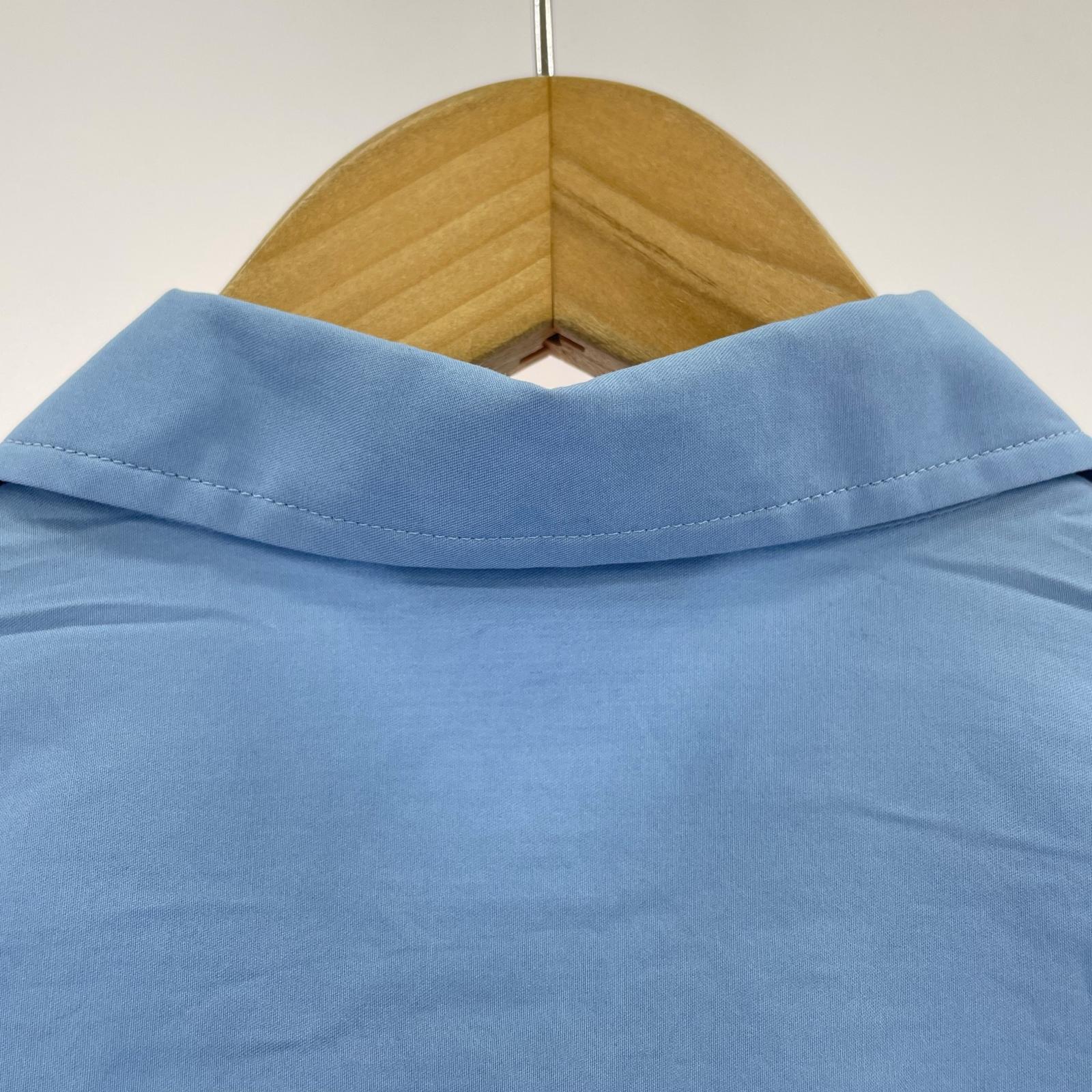 長袖シャツ WASHED FINX TWILL BIG SHIRT 3 ブルー