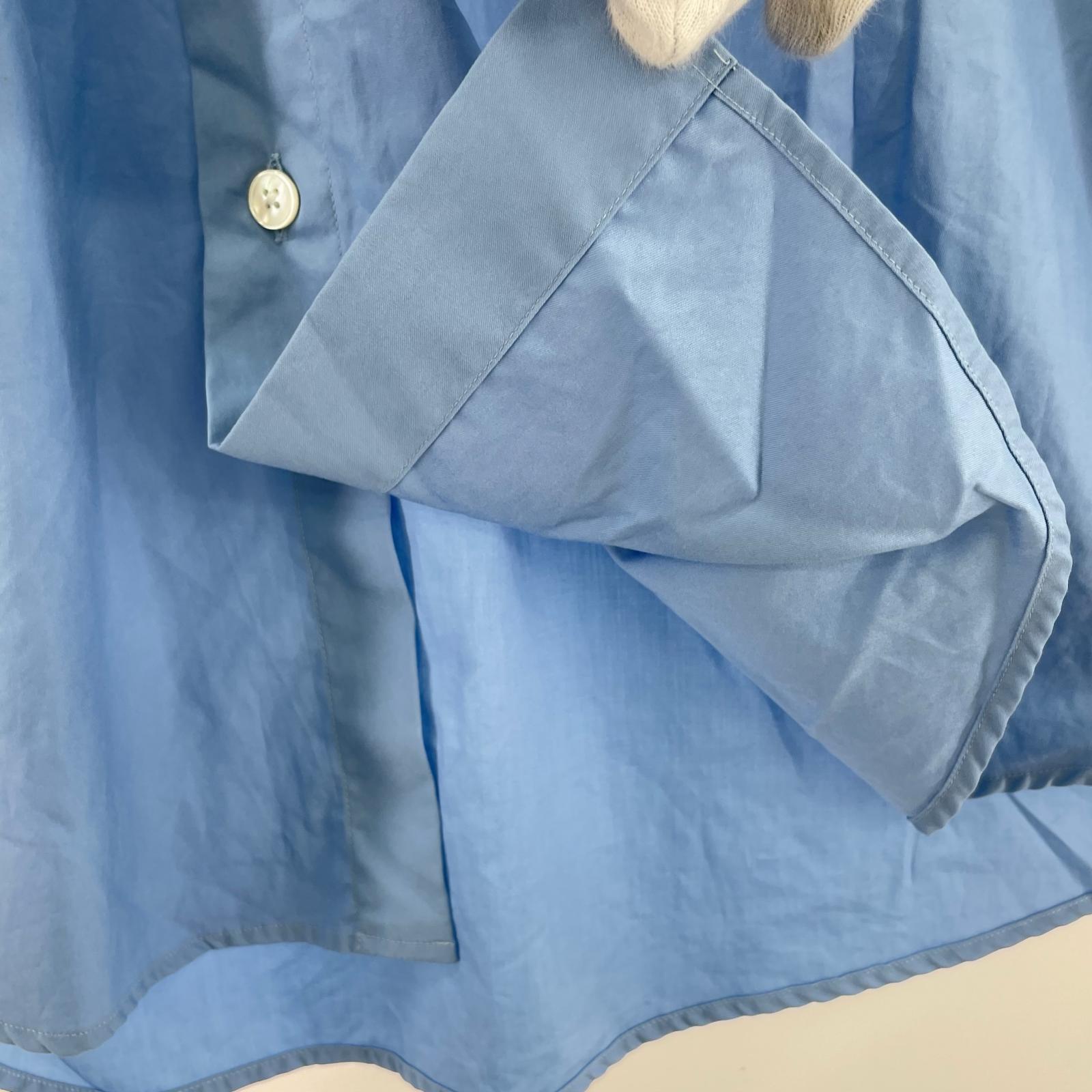 長袖シャツ WASHED FINX TWILL BIG SHIRT 3 ブルー