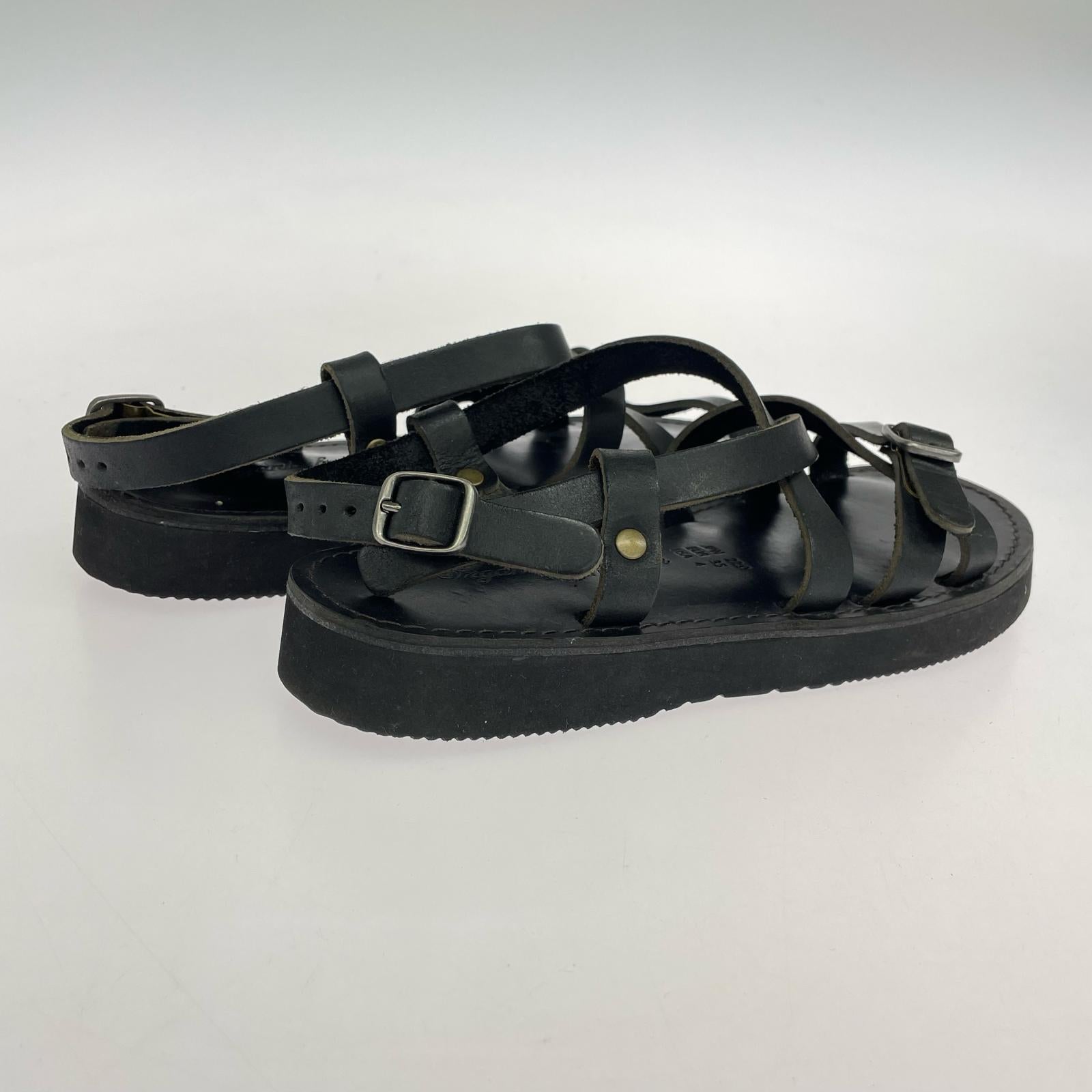 その他靴 organic handloom レザーサンダル 22 BLK ブラック