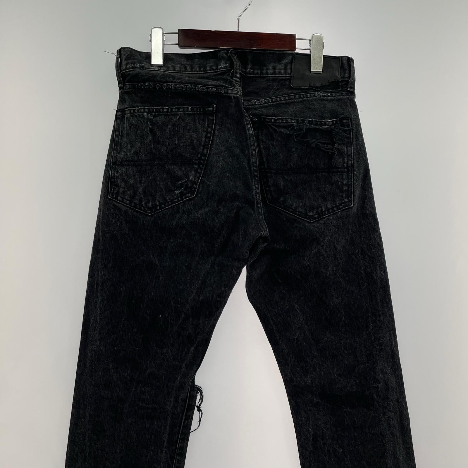 デニムパンツ DENIM & SUPPLY ダメージ加工 ブラックデニム 30 ブラック