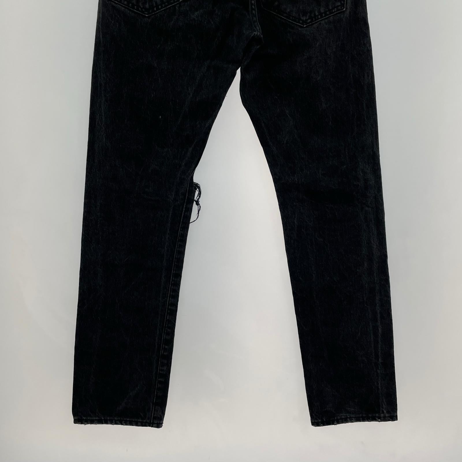 デニムパンツ DENIM & SUPPLY ダメージ加工 ブラックデニム 30 ブラック