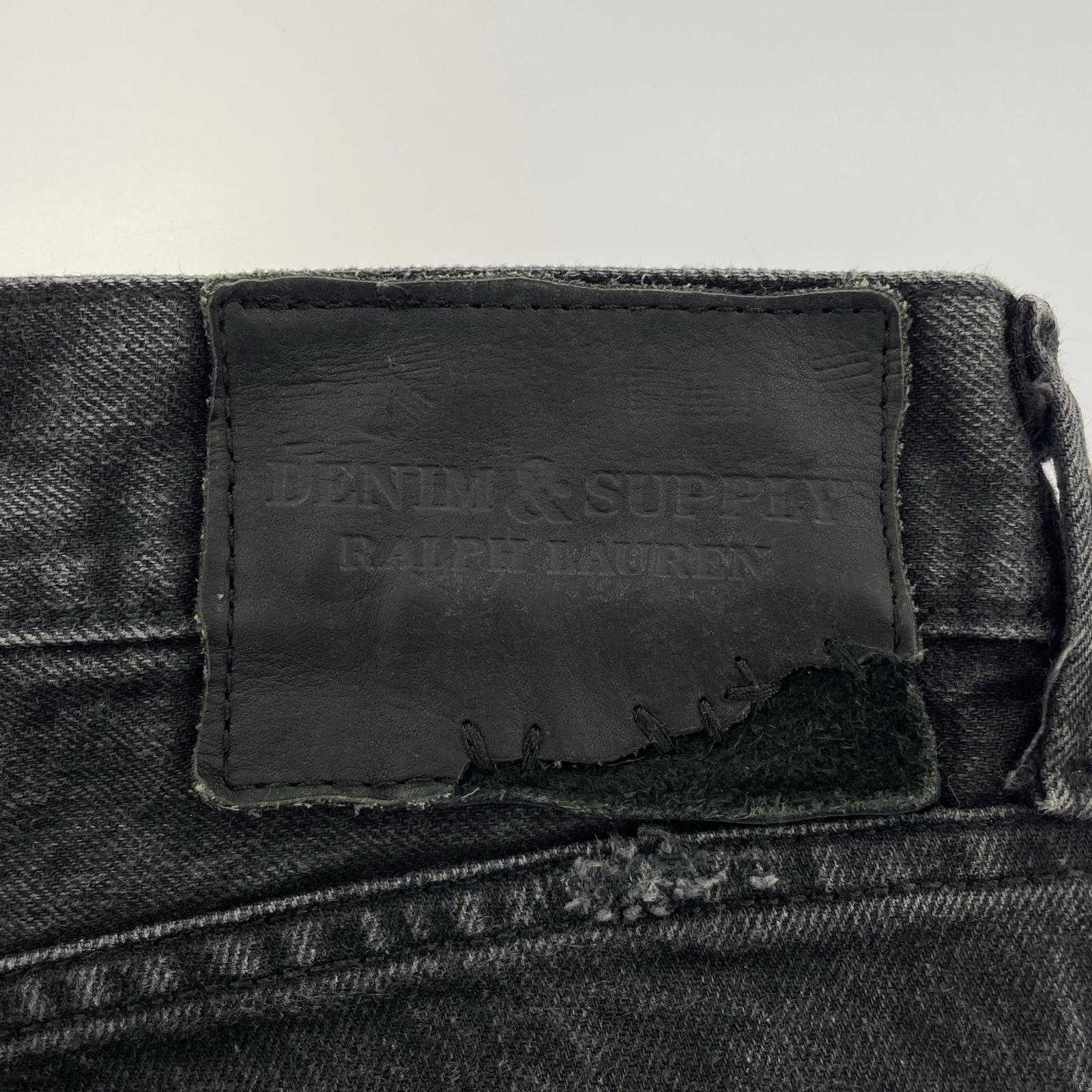 デニムパンツ DENIM & SUPPLY ダメージ加工 ブラックデニム 30 ブラック