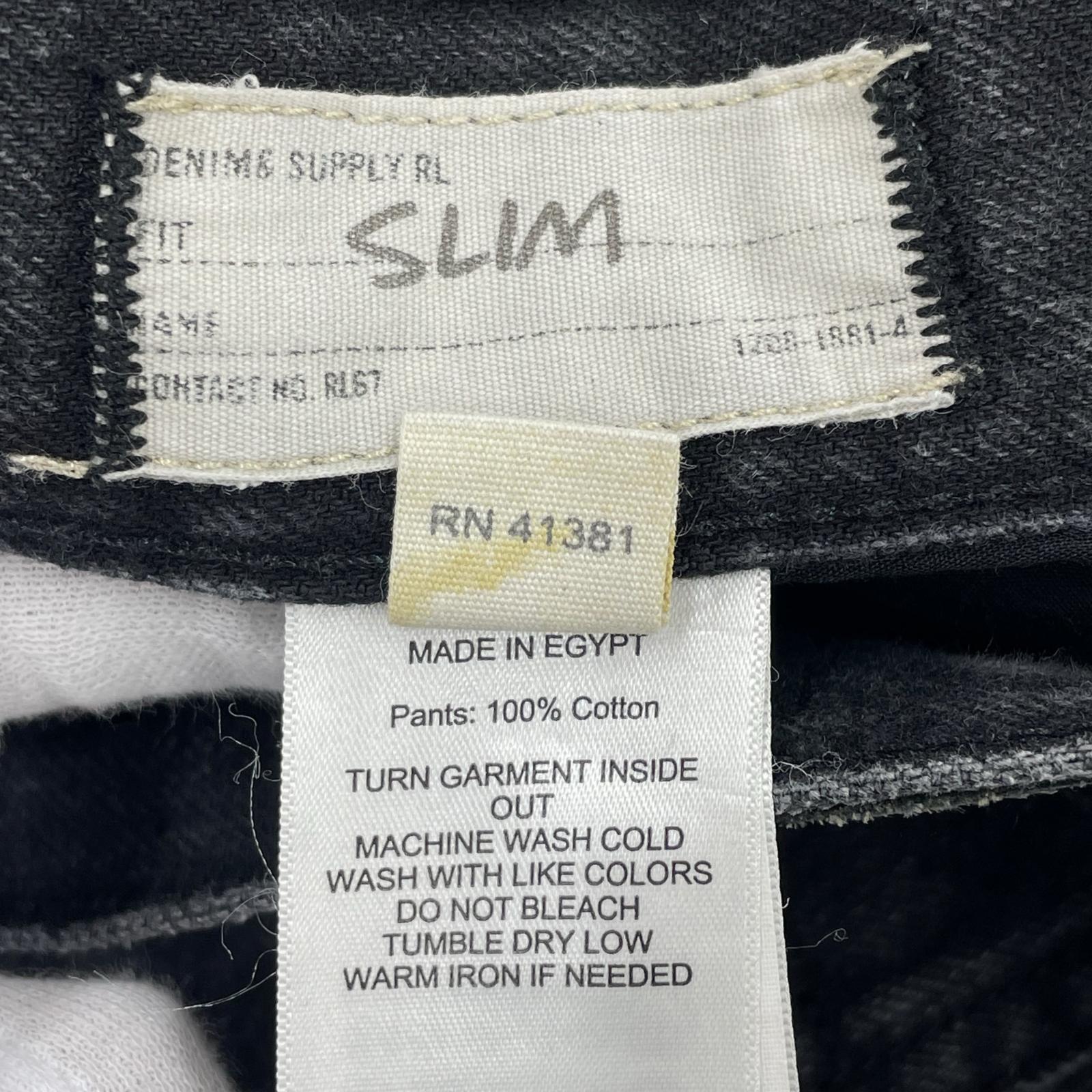 デニムパンツ DENIM & SUPPLY ダメージ加工 ブラックデニム 30 ブラック