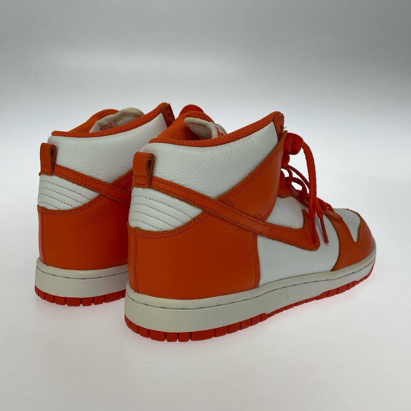 スニーカー Dunk High Retro 25.5cm 白/オレンジ 25.5cm (US7 1/2 UK7 EU41)