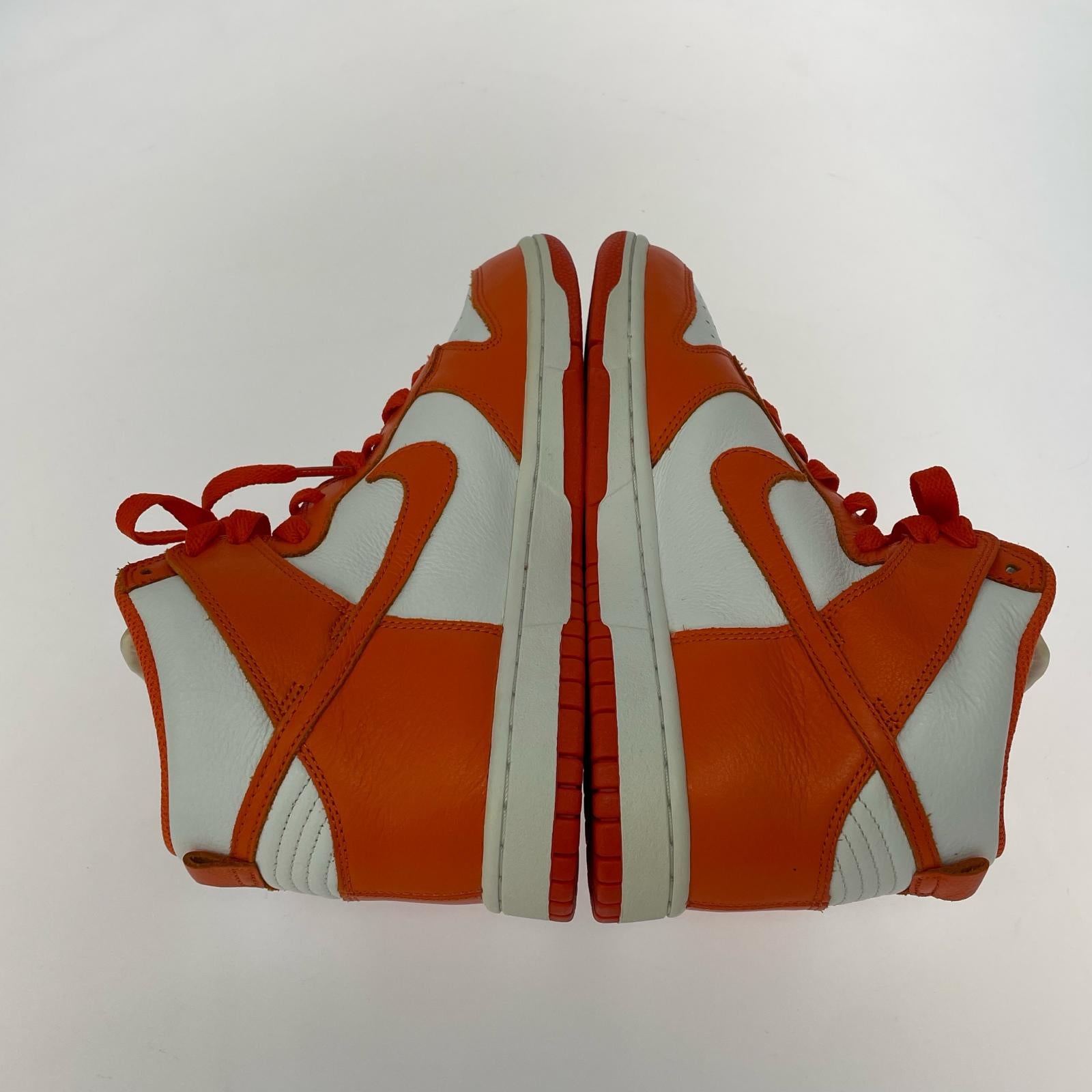 スニーカー Dunk High Retro 25.5cm 白/オレンジ 25.5cm (US7 1/2 UK7 EU41)