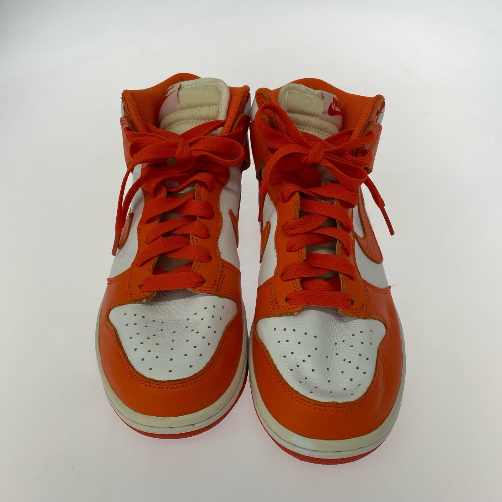 スニーカー Dunk High Retro 25.5cm 白/オレンジ 25.5cm (US7 1/2 UK7 EU41)