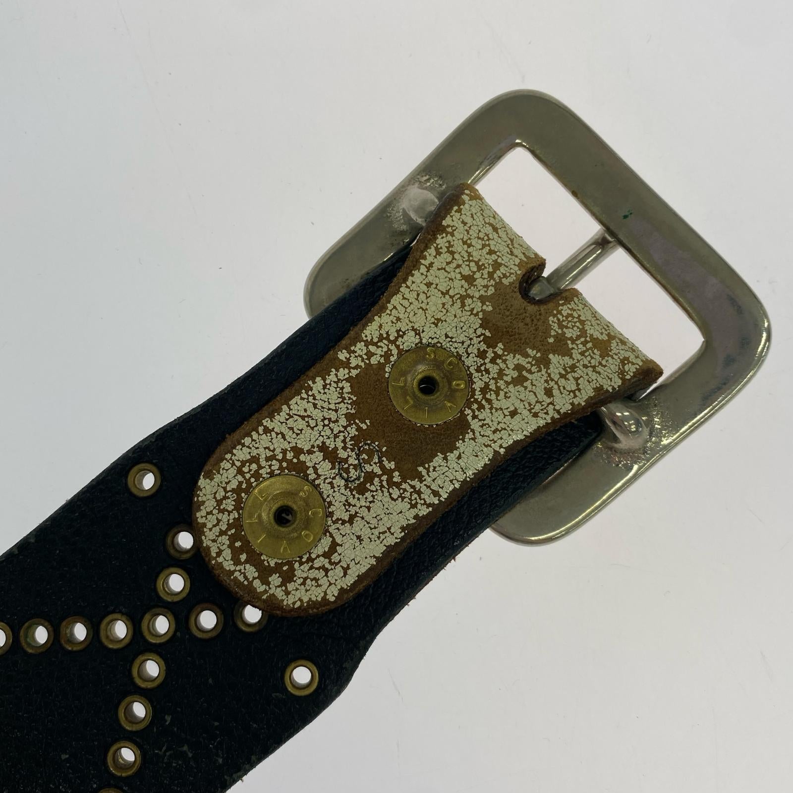 その他アクセサリー BALTAZAR スタッズレザーベルト ブラウン