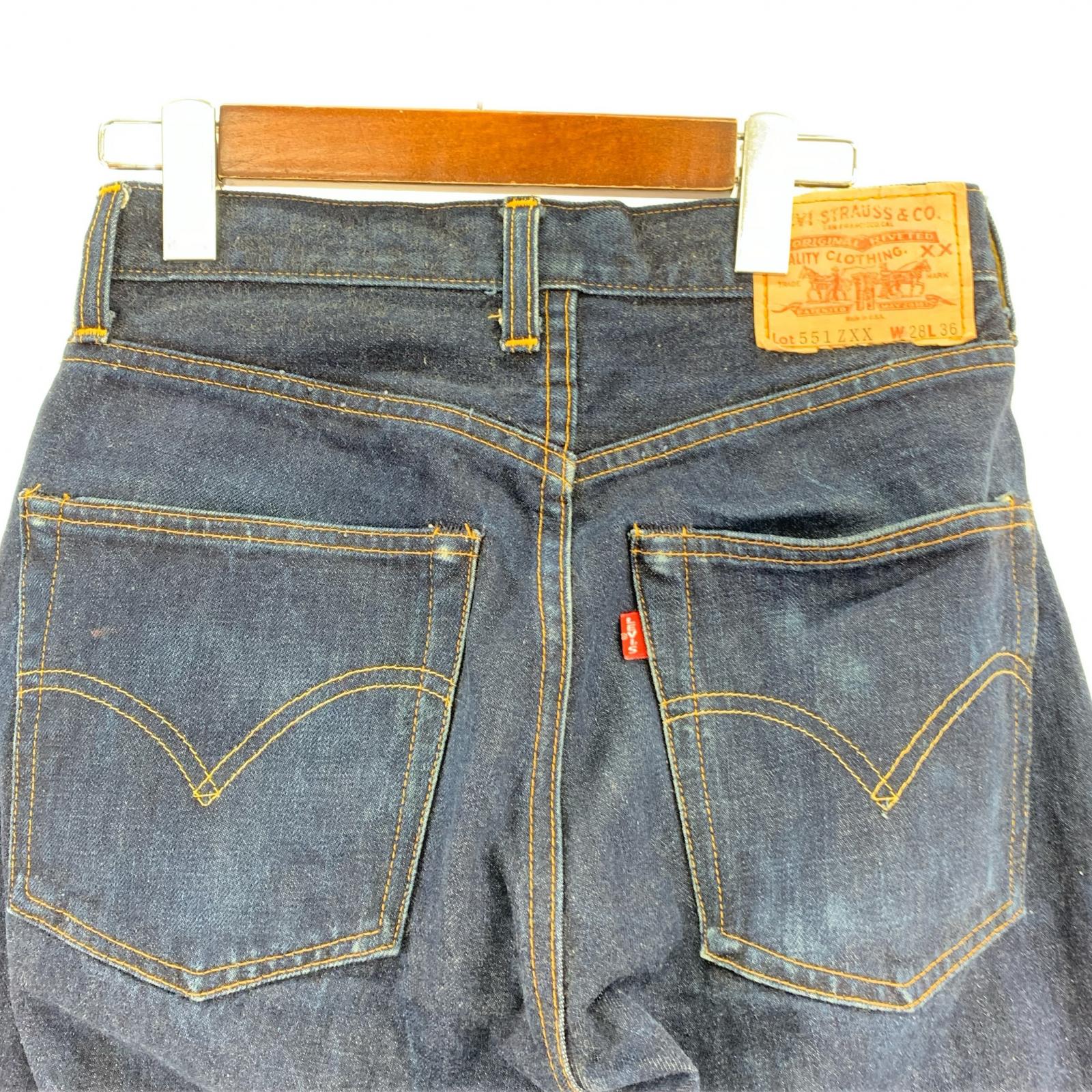 デニムパンツ 551ZXX 90s USA製 BIG E 28 ブルー