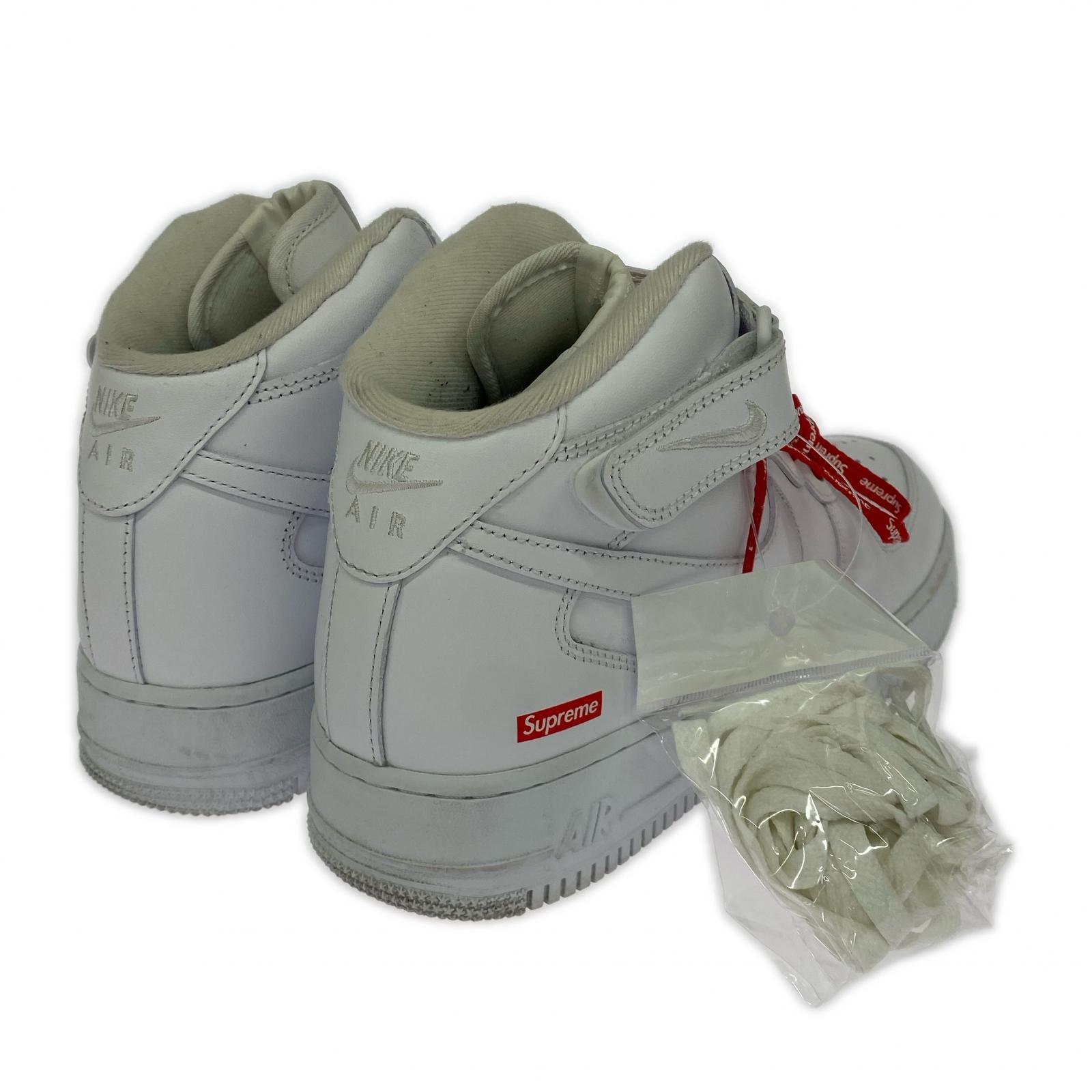 スニーカー Air Force 1 Mid×Supreme 28cm 28cm (US10 UK9 1/2 EU46) ホワイト