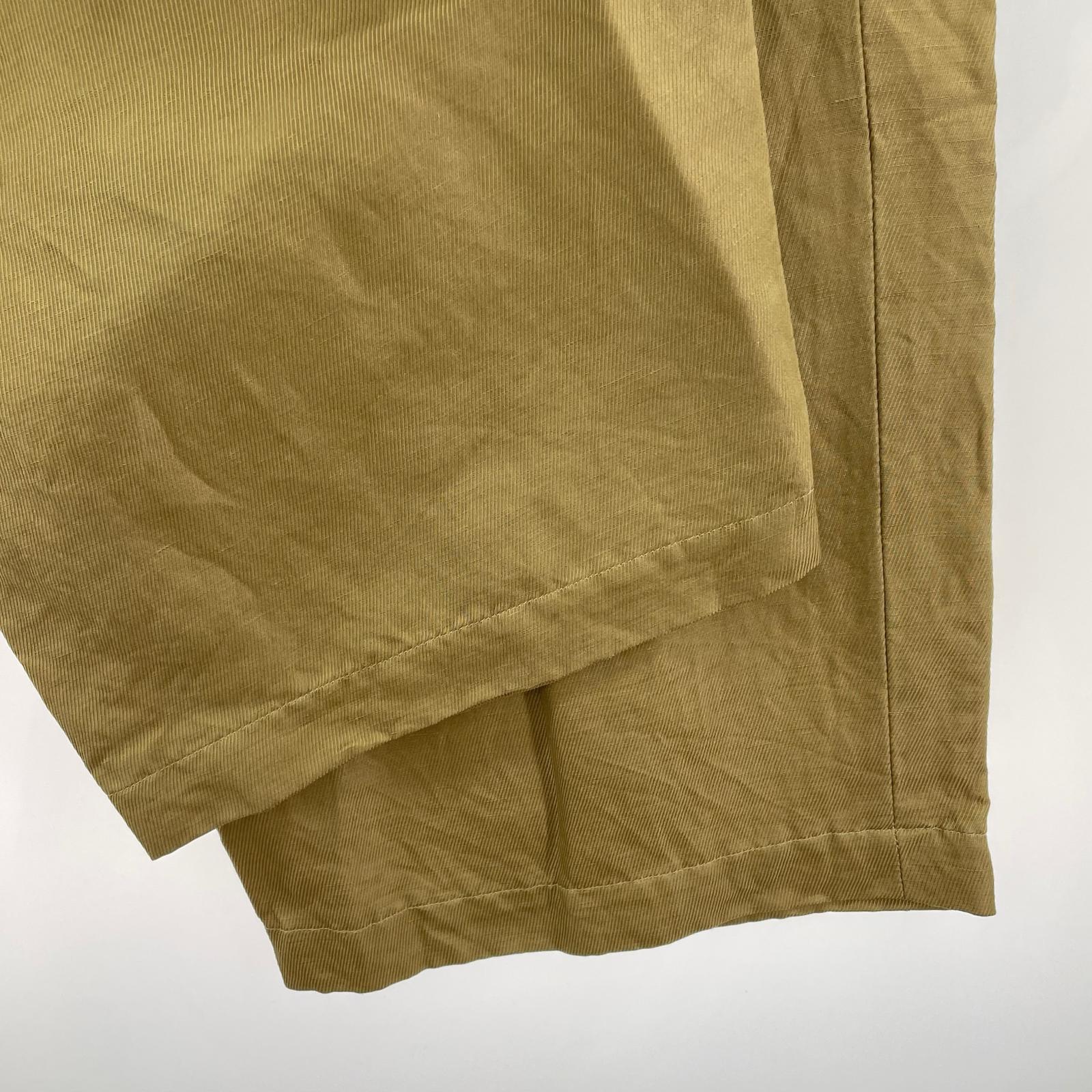 パンツ YOKE 26SS Linen Silk Kersey 3pleated Tapered Trousers スラックス 3 カーキ 3 カーキ