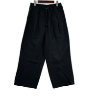 パンツ ANCELLM 25SS W/L WIDE EASY TUCK SLACKS イージースラックス 1 ブラック 1 ブラック