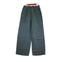 パンツ stein 25AW HEAVY LINEN HERRINGBONE WIDEEASY TROUSERS リネンワイドパンツ S ブラック S ブラック