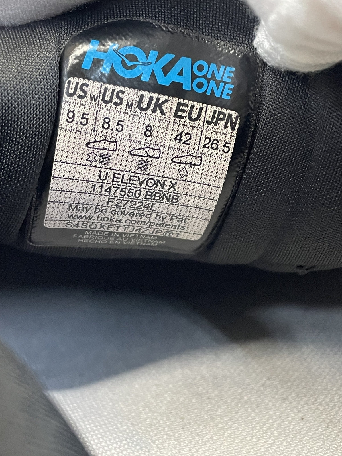 スニーカー HOKA ONE ONE U ELEVON X スニーカー 26.5 ブラック