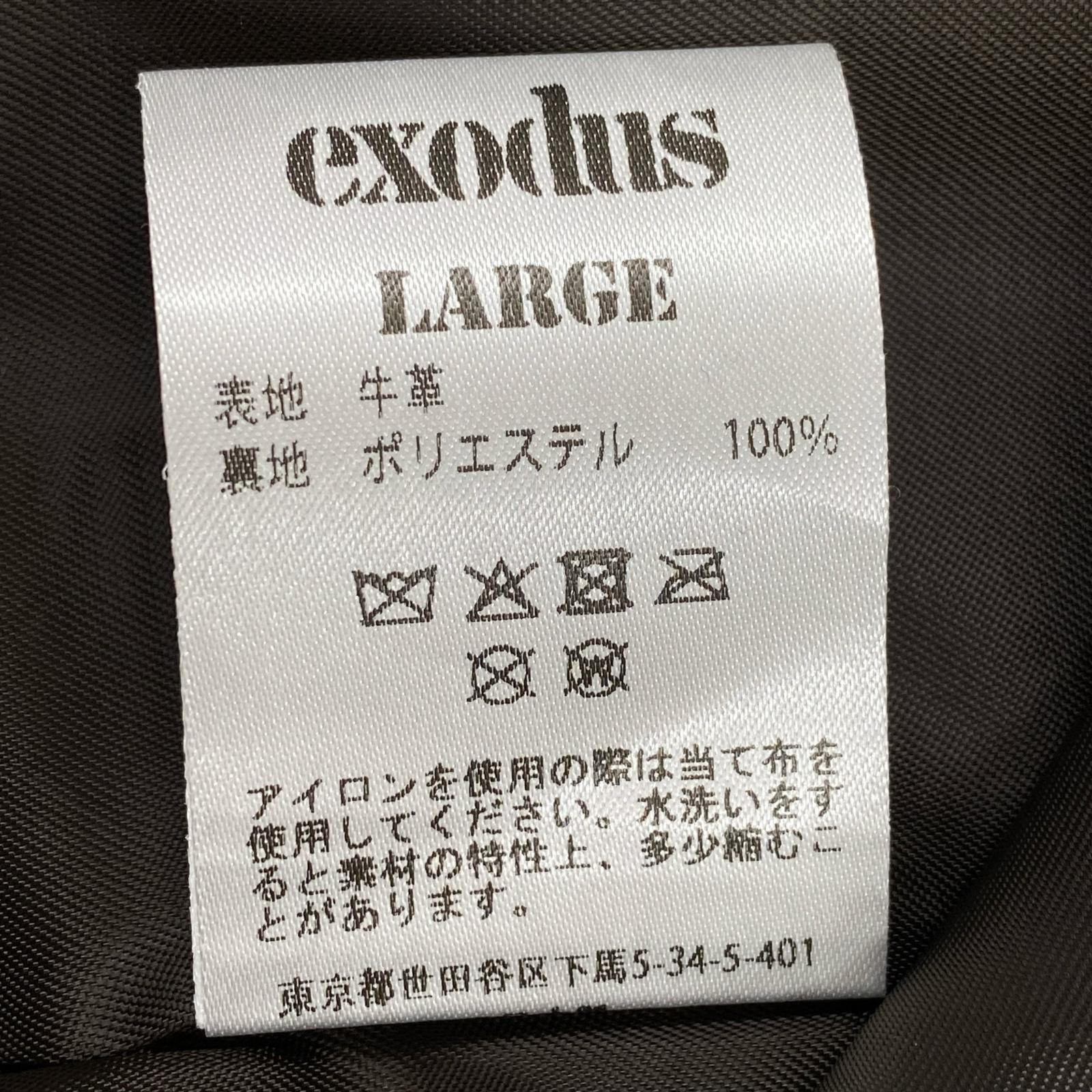 ジャケット exodus 25ss smoking jacket cow hide L ブラック