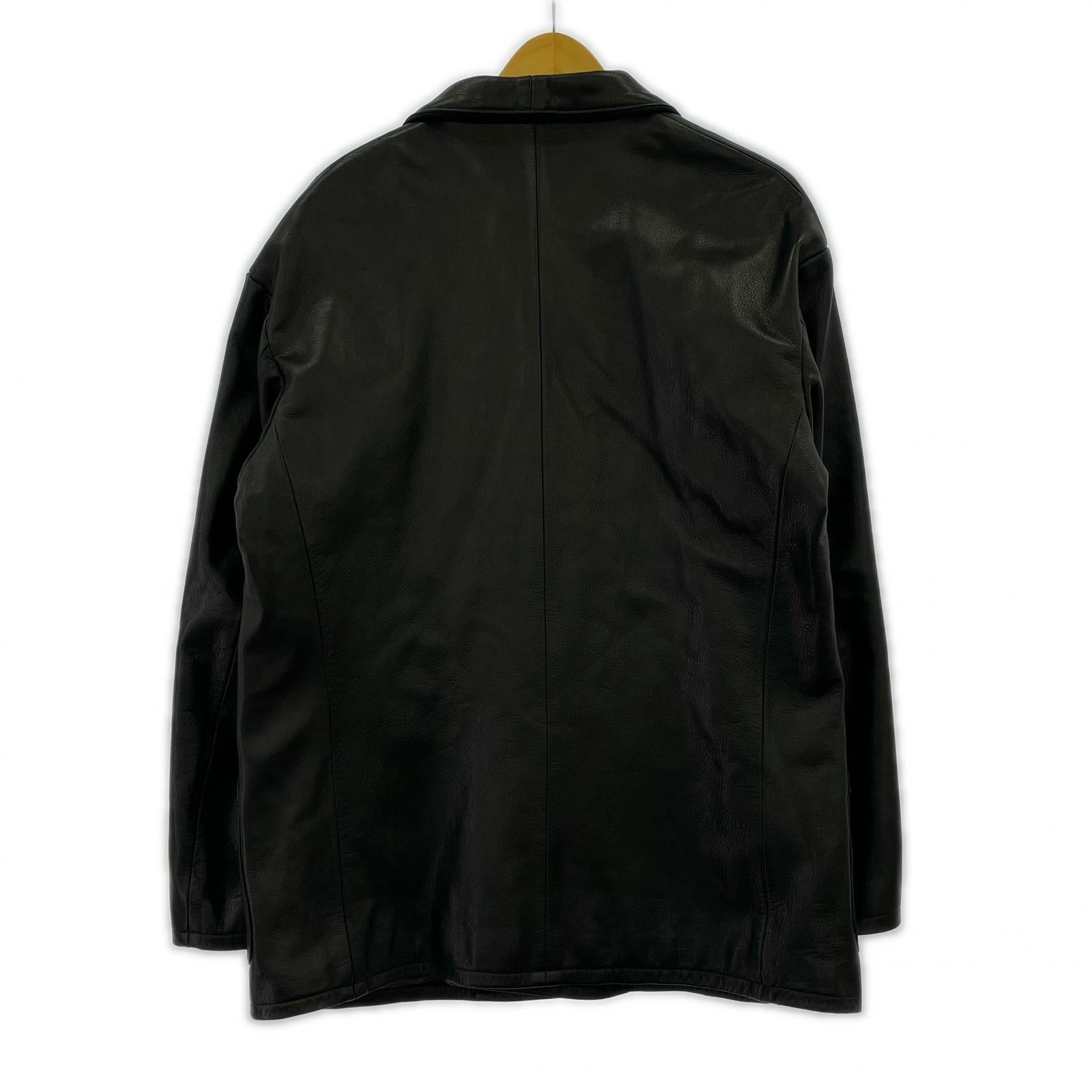 ジャケット exodus 25ss smoking jacket cow hide L ブラック