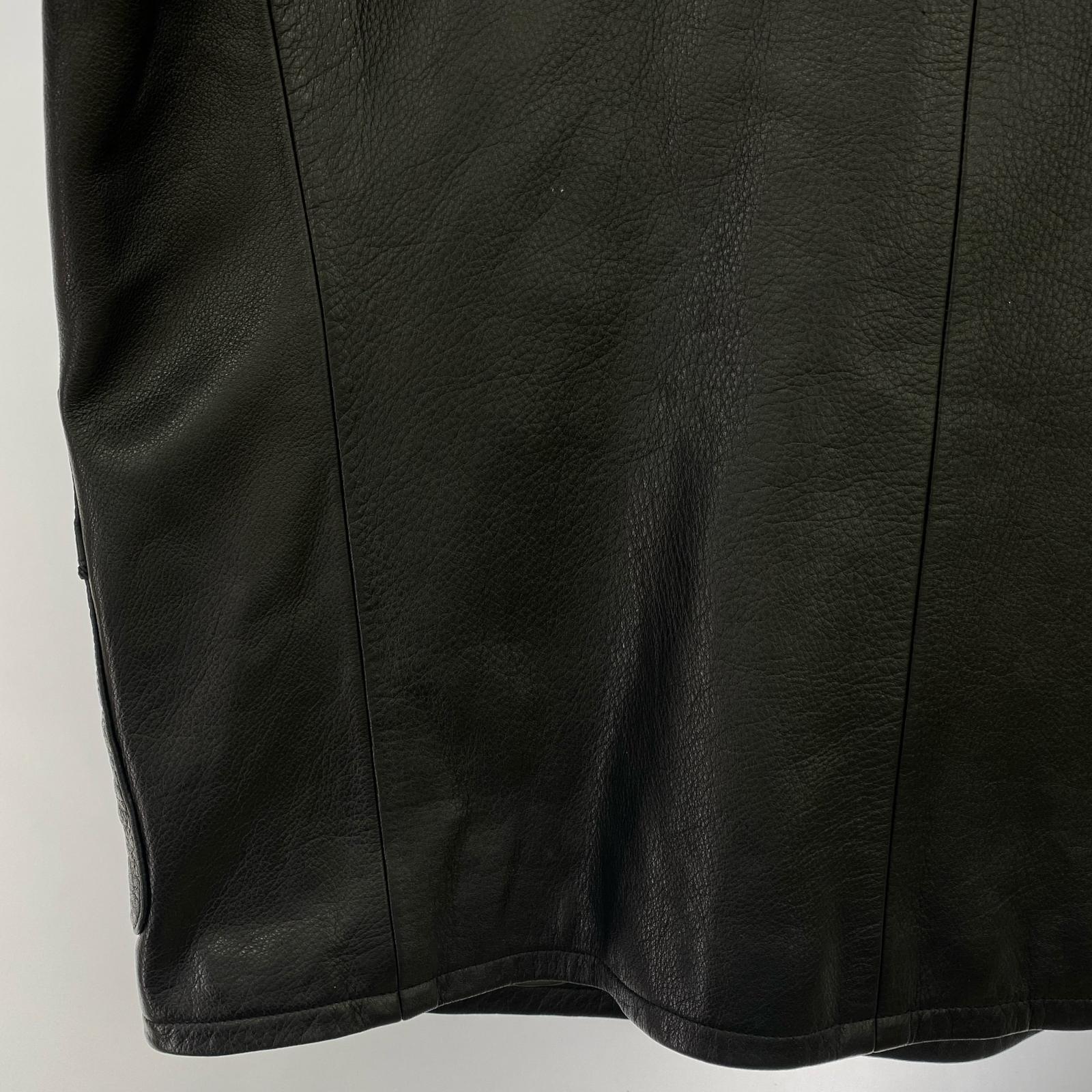 ジャケット exodus 25ss smoking jacket cow hide L ブラック
