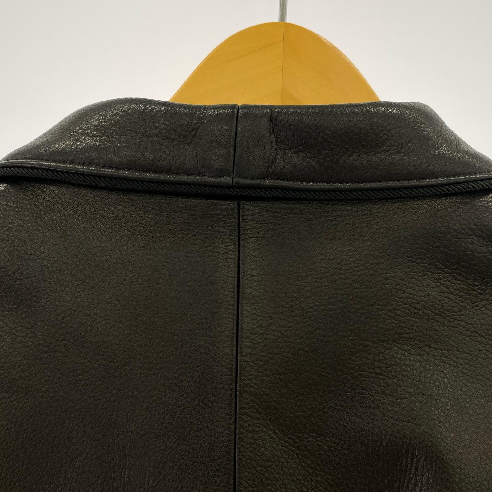 ジャケット exodus 25ss smoking jacket cow hide L ブラック
