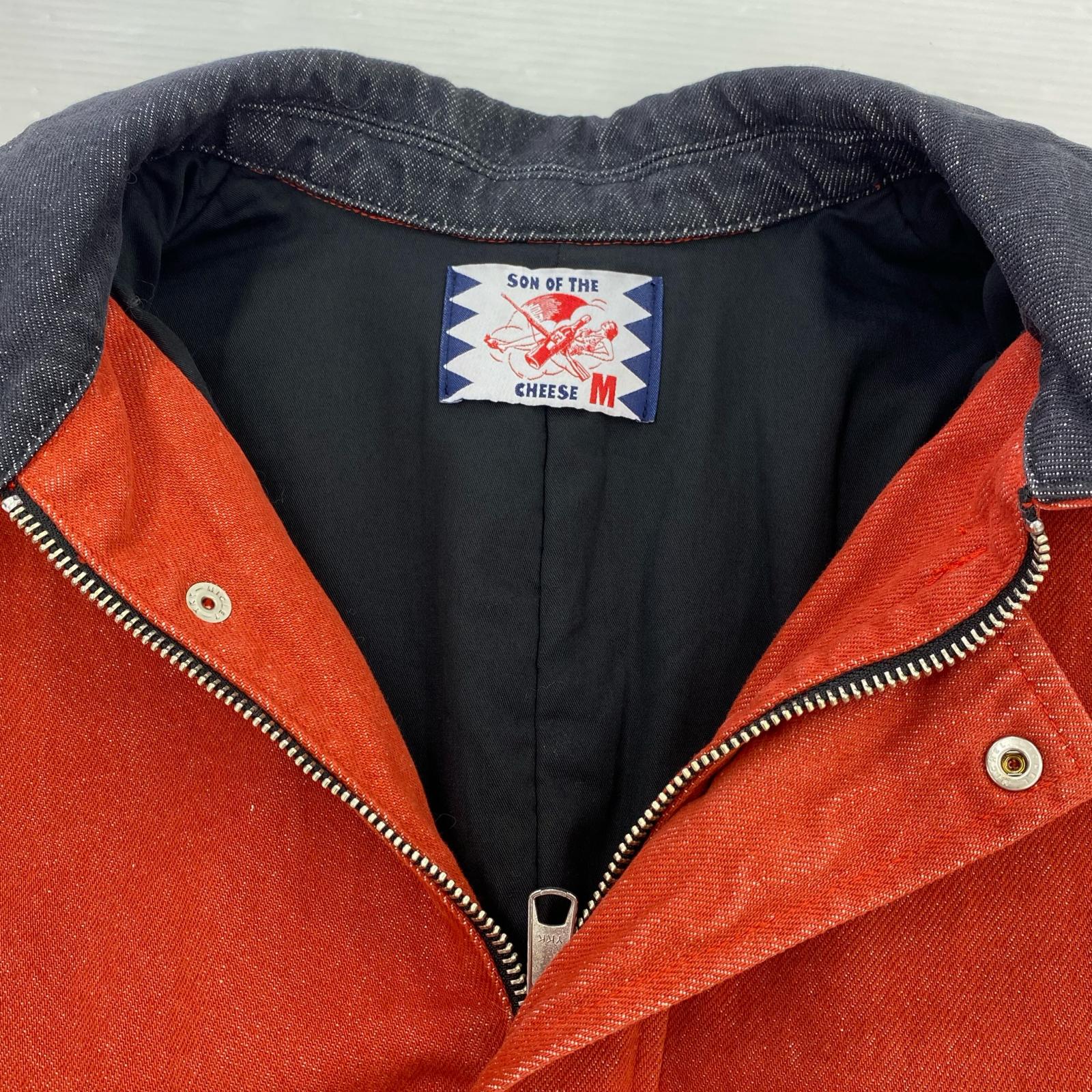 ジャケット WASHED DENIM WORK JACKET M レッド